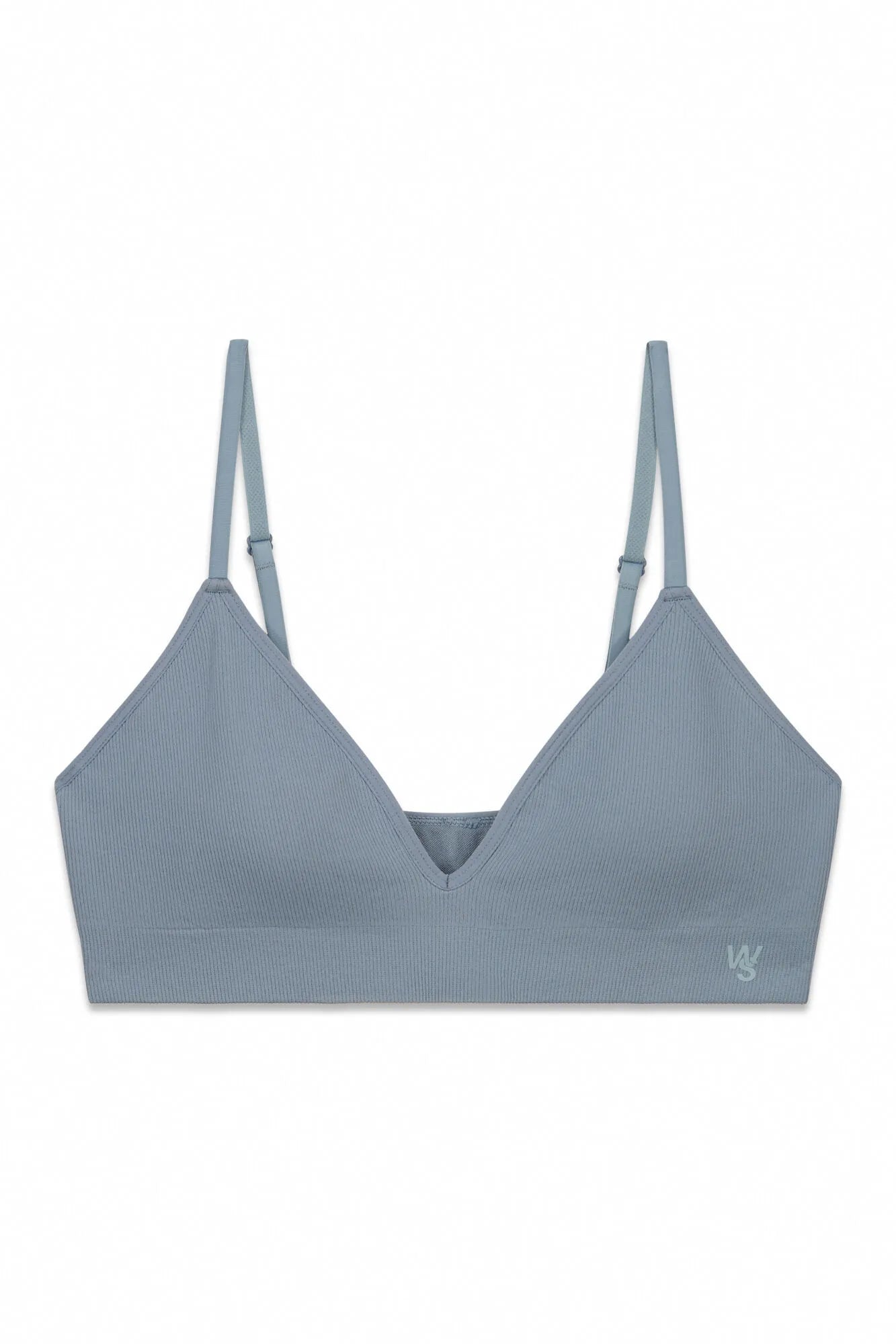 Women Secret Light Blue Women Blue Plain Seamless Triangle Top SKU: 4023900_18 Image 07
