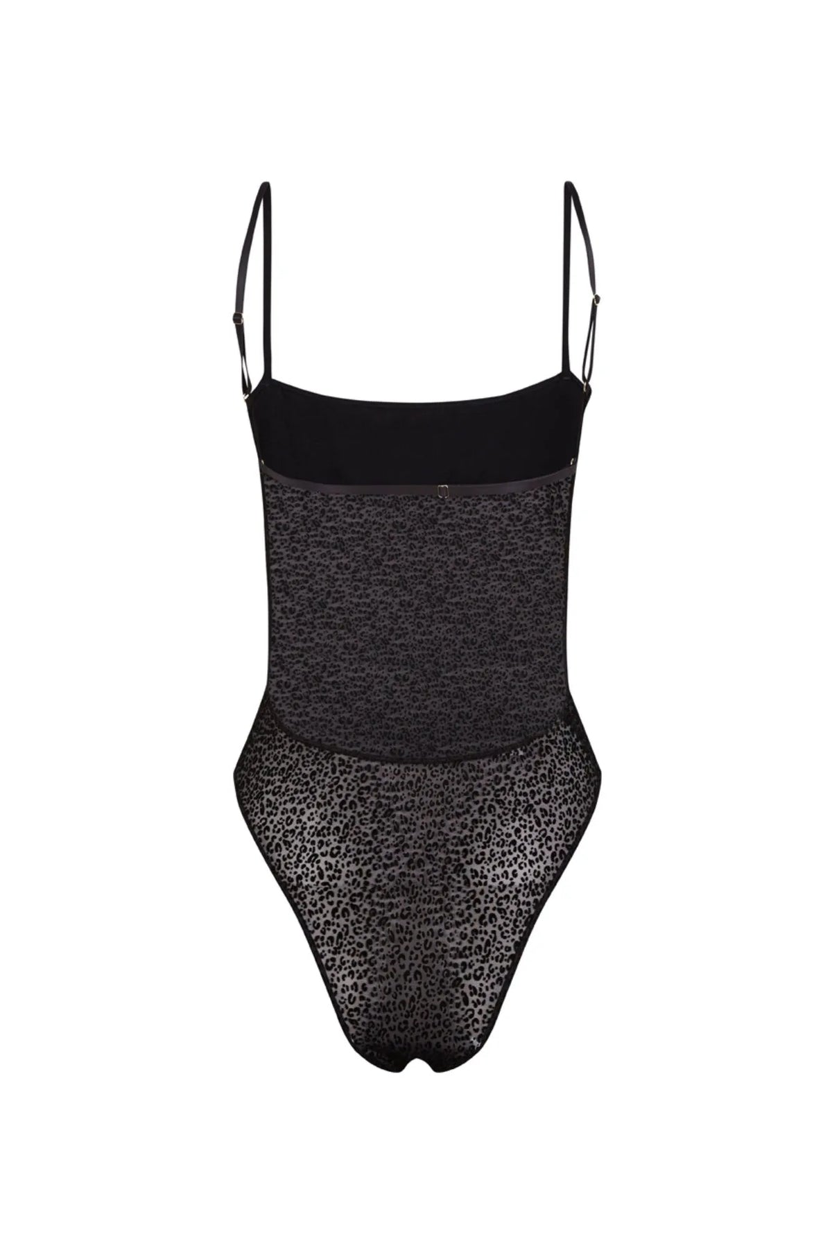 Women Secret Black Women Black Animal Print Tulle Body SKU: 4024228_01 Image 09