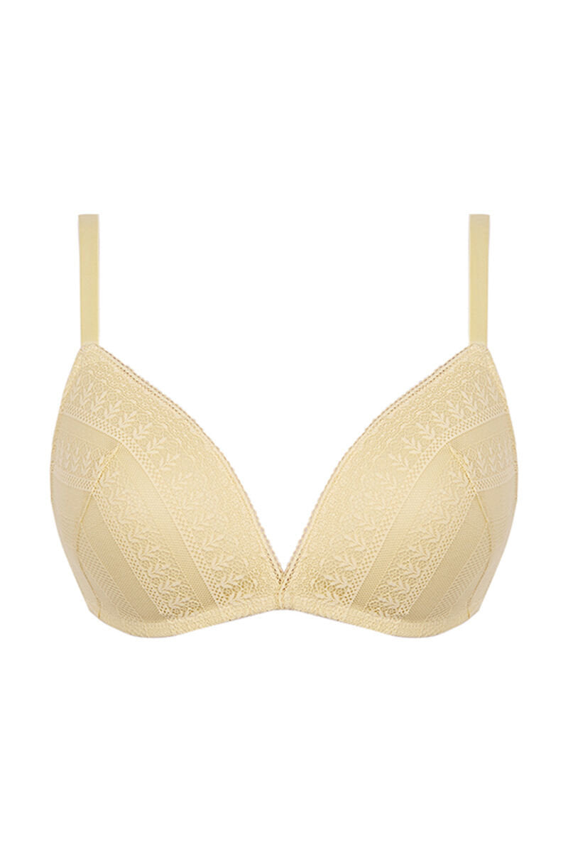 Yellow Triangular Padded Bra_4027786_05_01