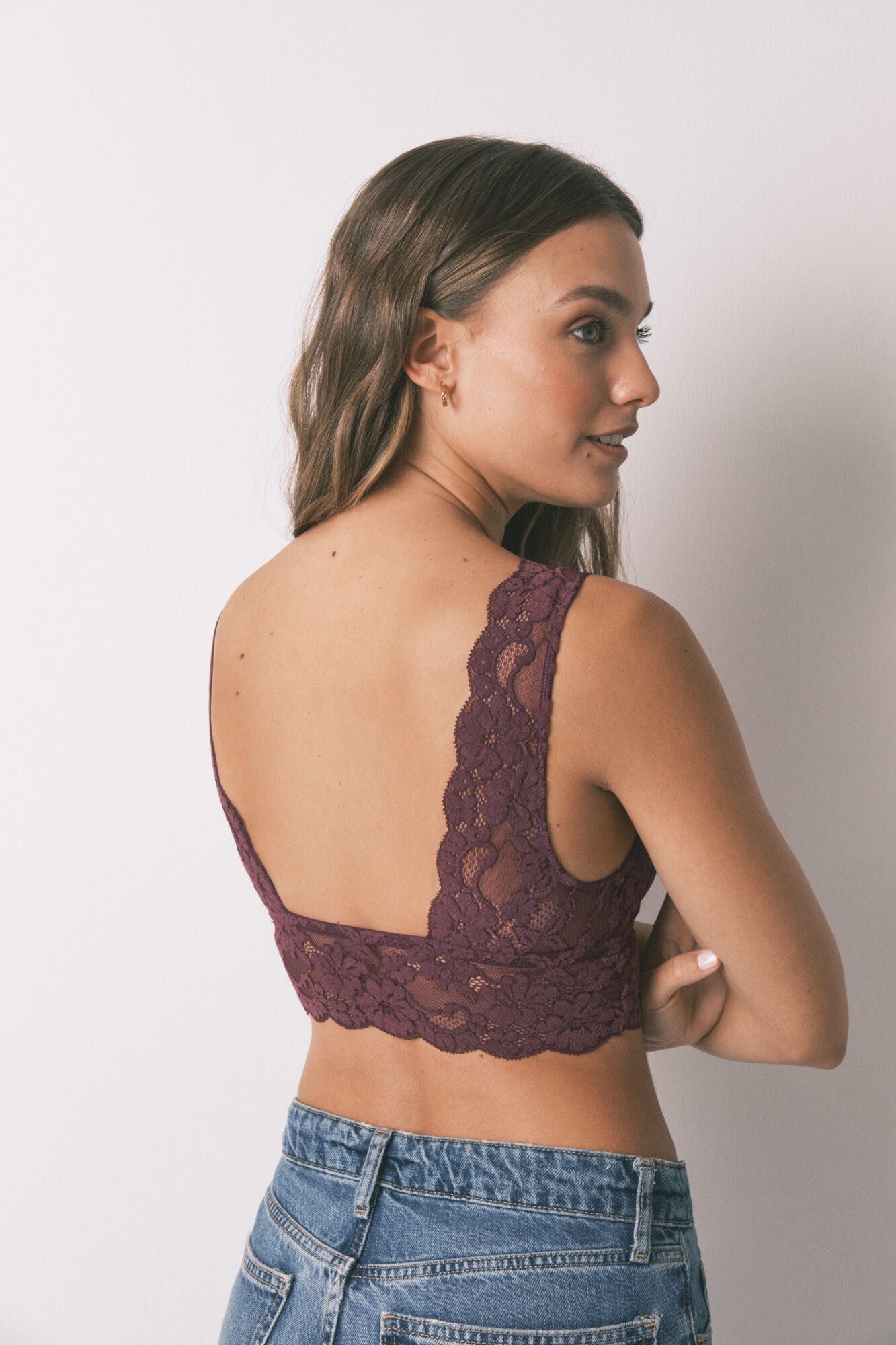 Women Secret_Wine_Garnet Lace Halterneck Bralette Bra_4032913_68_06