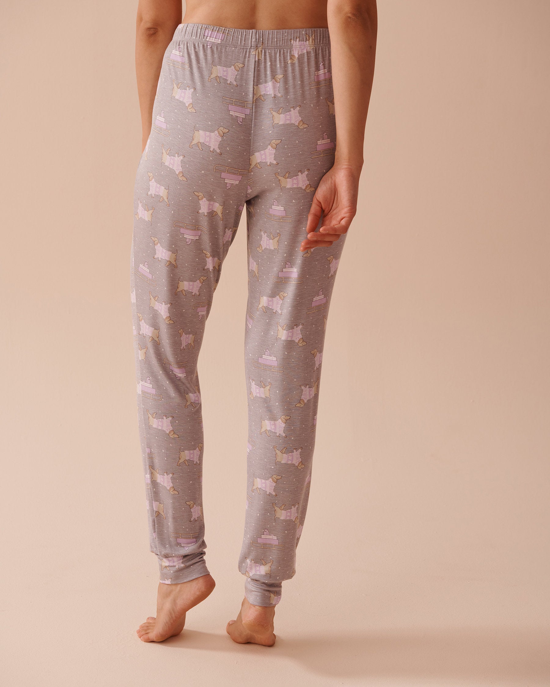 Teddy Bear Print Long Sleeve PJ Set_40400071_P00385_05