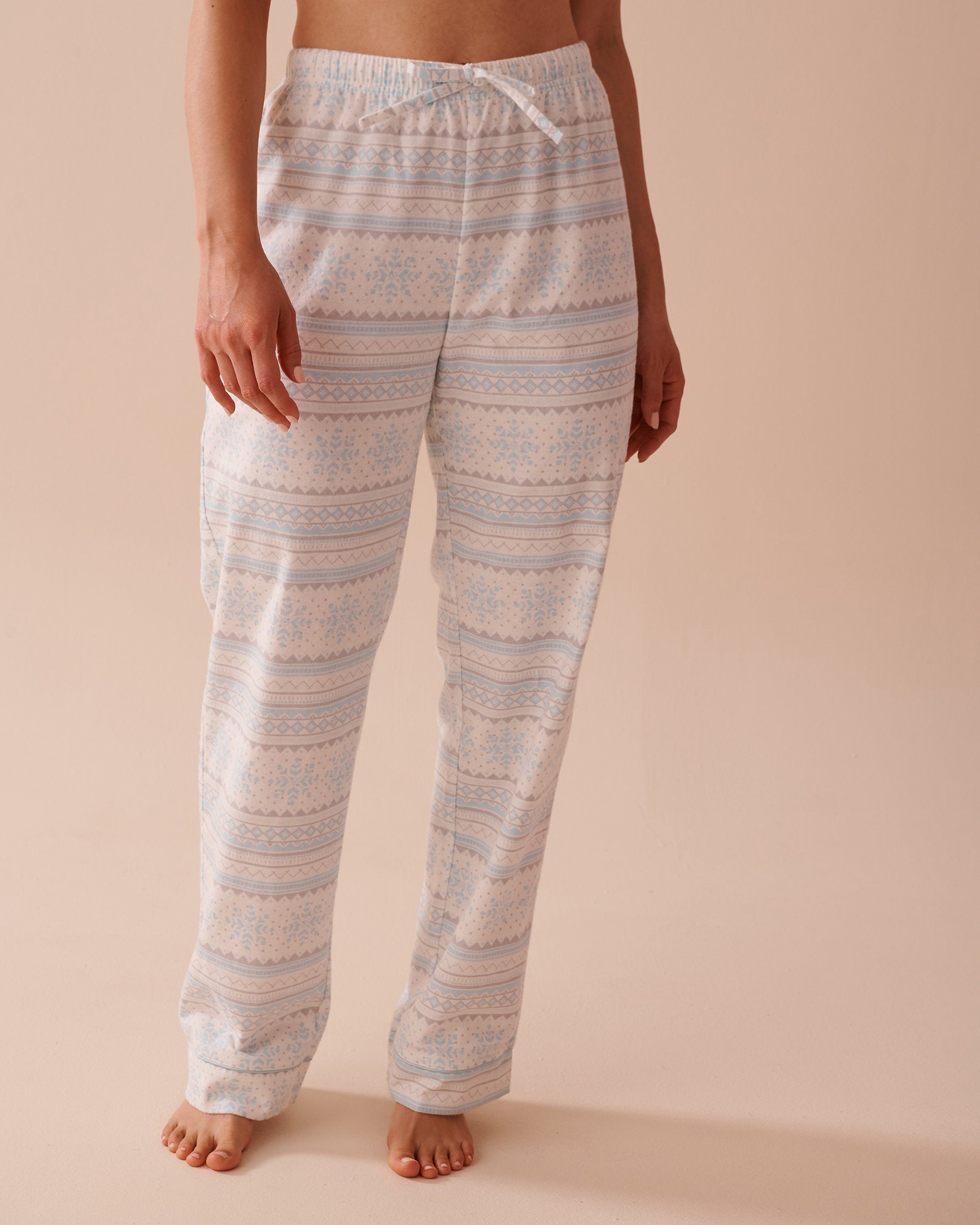 Teddy Bear Print Flannel PJ Set_40400073_P40375_04