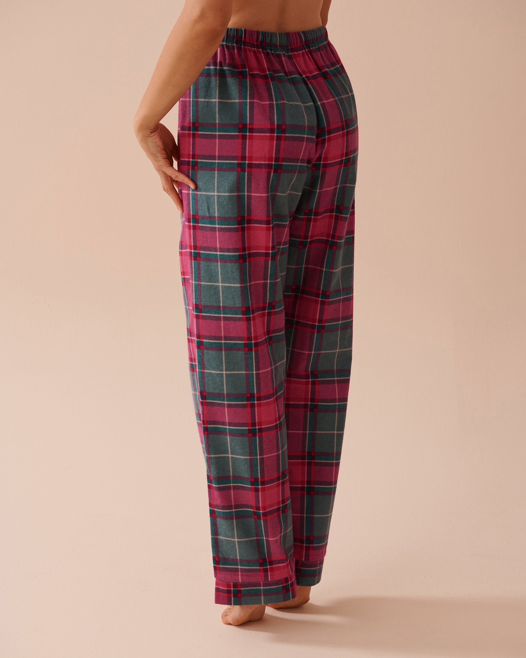 Teddy Bear Print Flannel PJ Set_40400073_P40377_09