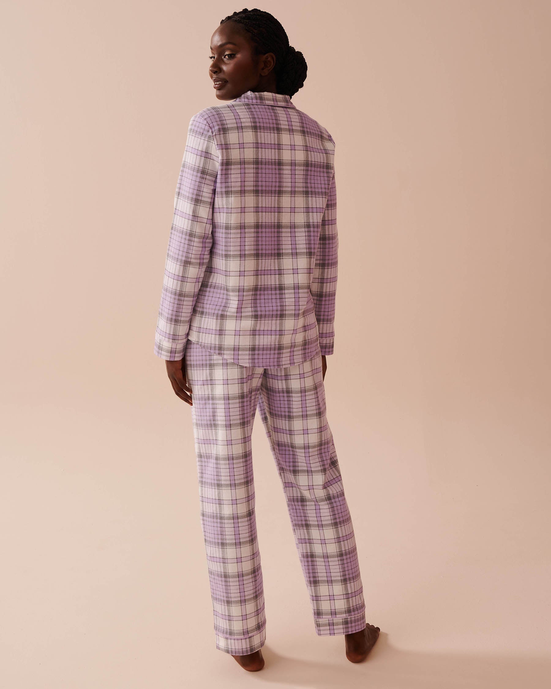 Teddy Bear Print Flannel PJ Set_40400073_P50082_02