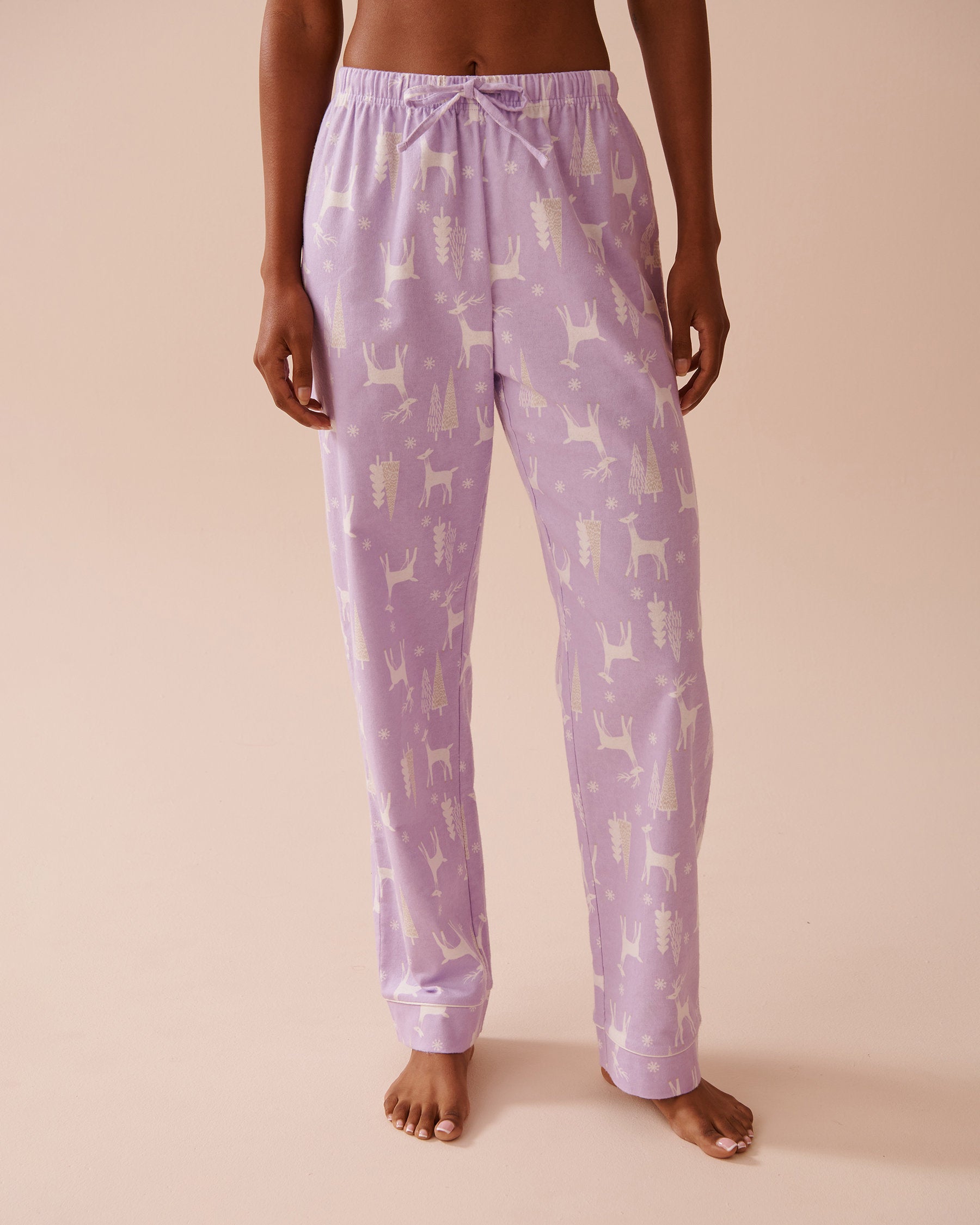 Teddy Bear Print Flannel PJ Set_40400073_P50083_04