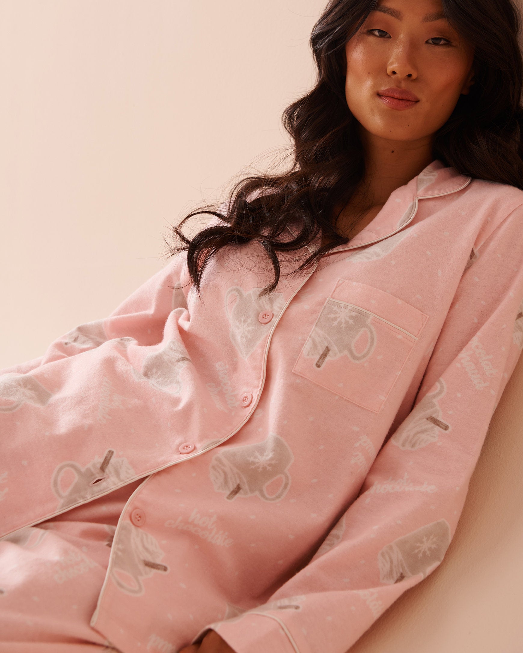 Teddy Bear Print Flannel PJ Set_40400073_P60285_06