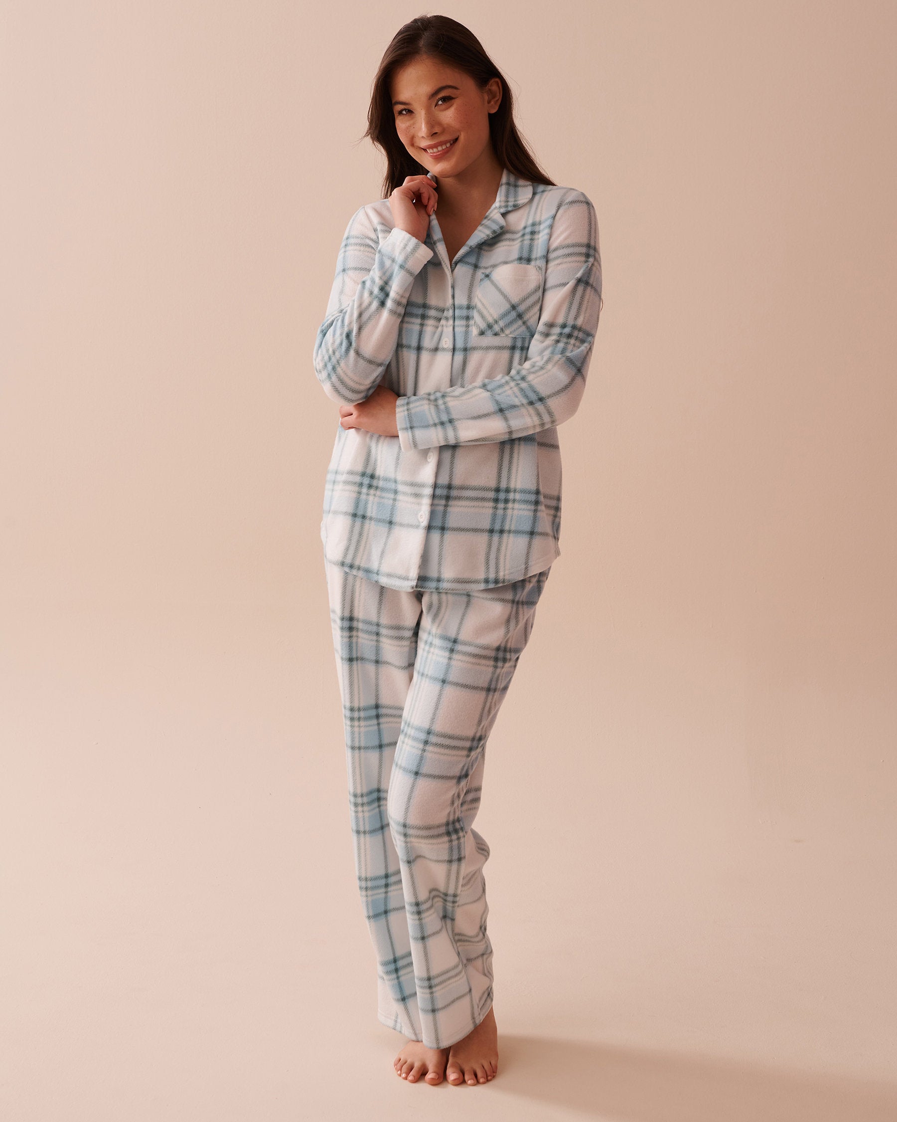 Deer Print Micropolar PJ Set_40400074_P10435_02