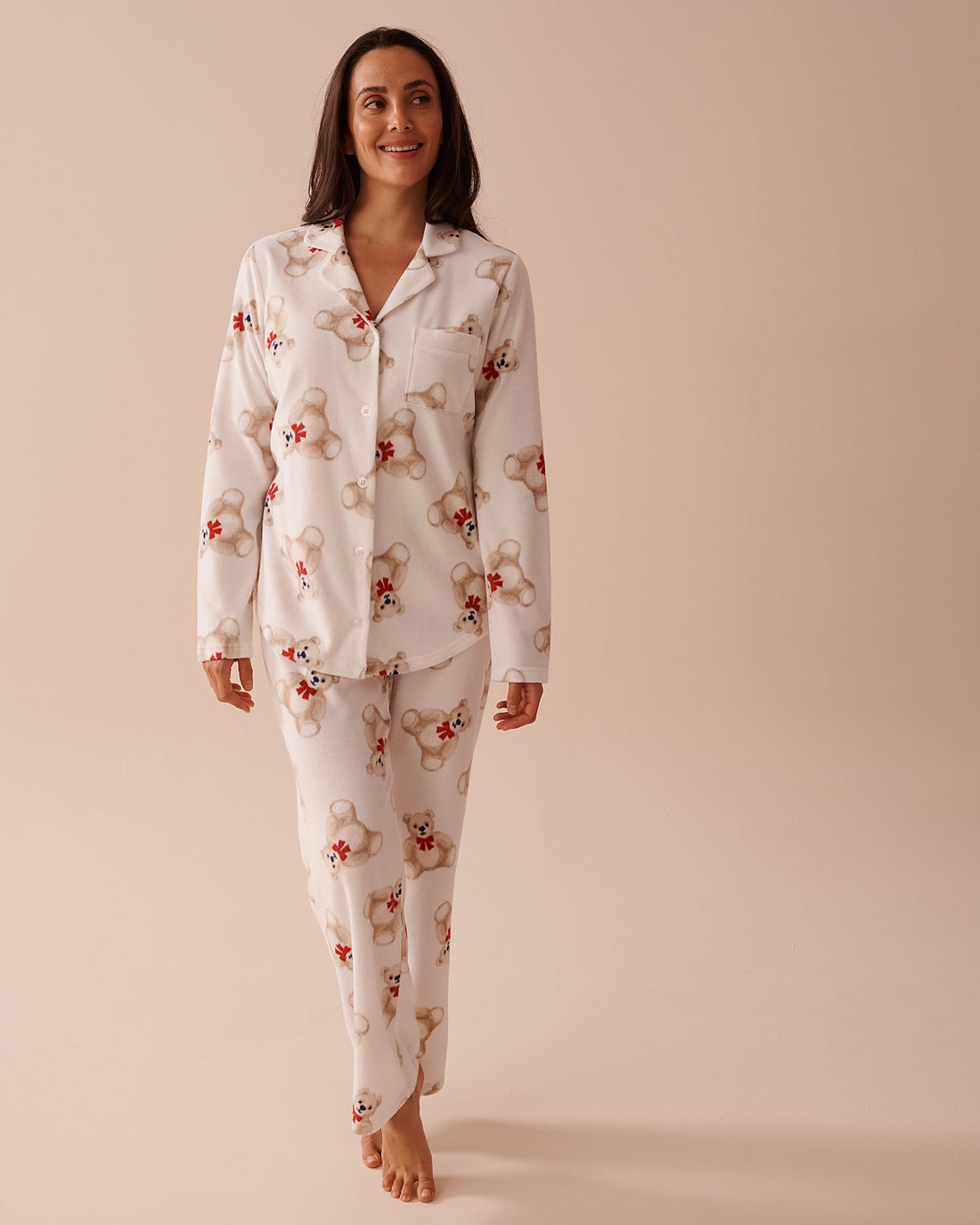 Deer Print Micropolar PJ Set_40400074_P10437_01