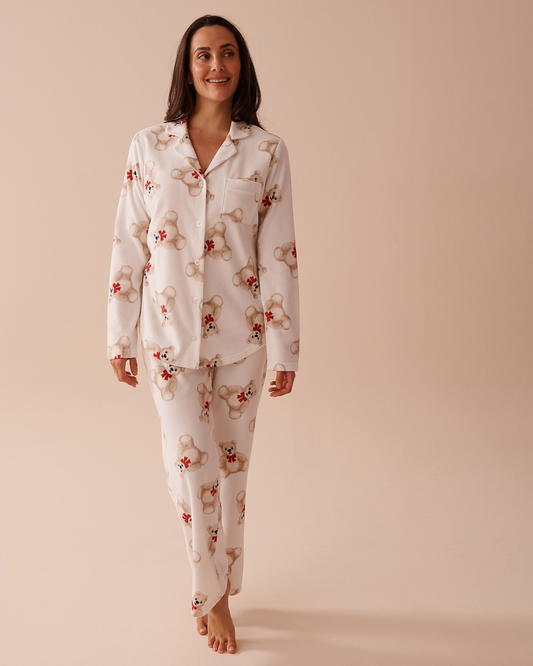 Deer Print Micropolar PJ Set_40400074_P10437_01