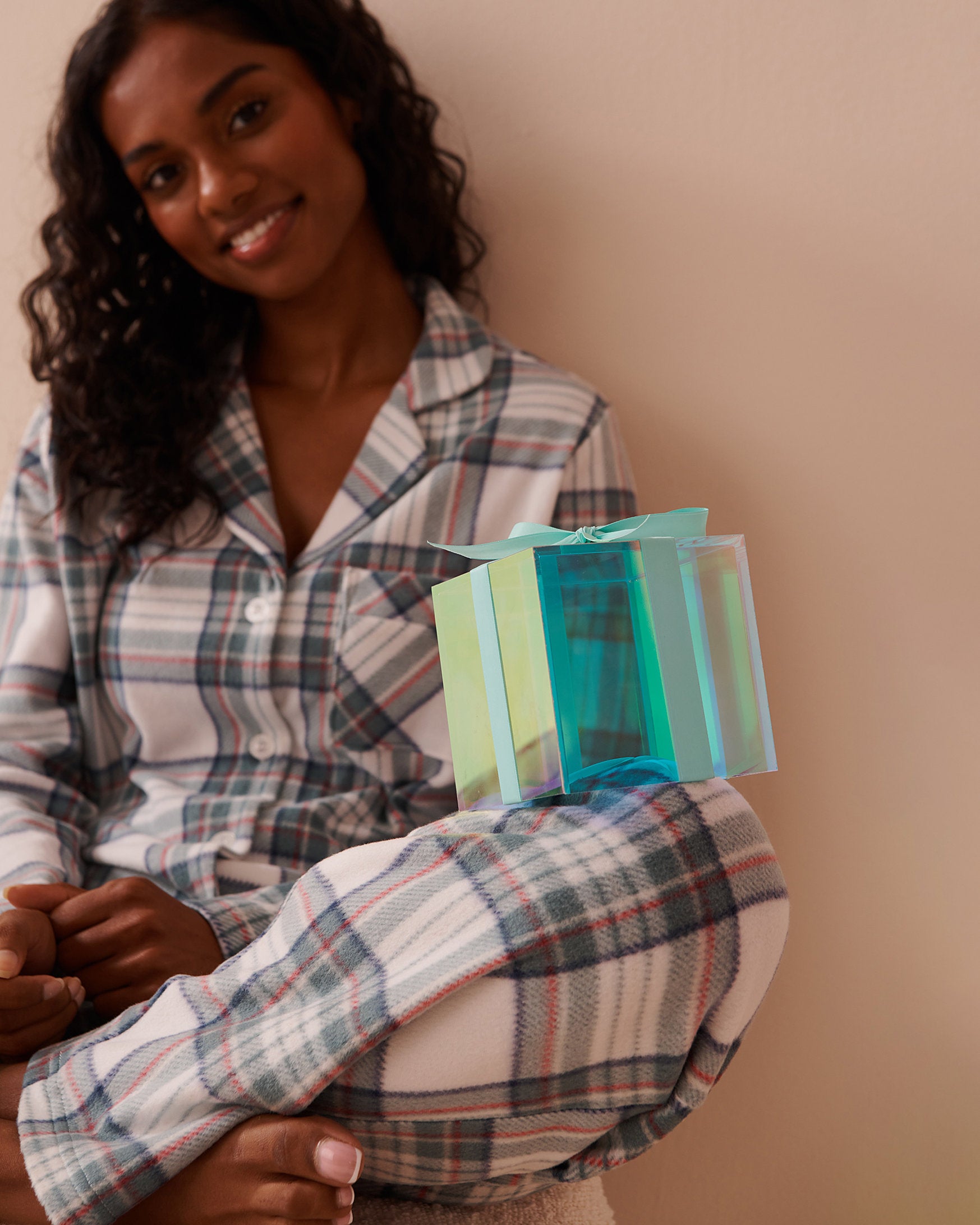Deer Print Micropolar PJ Set_40400074_P10438_03