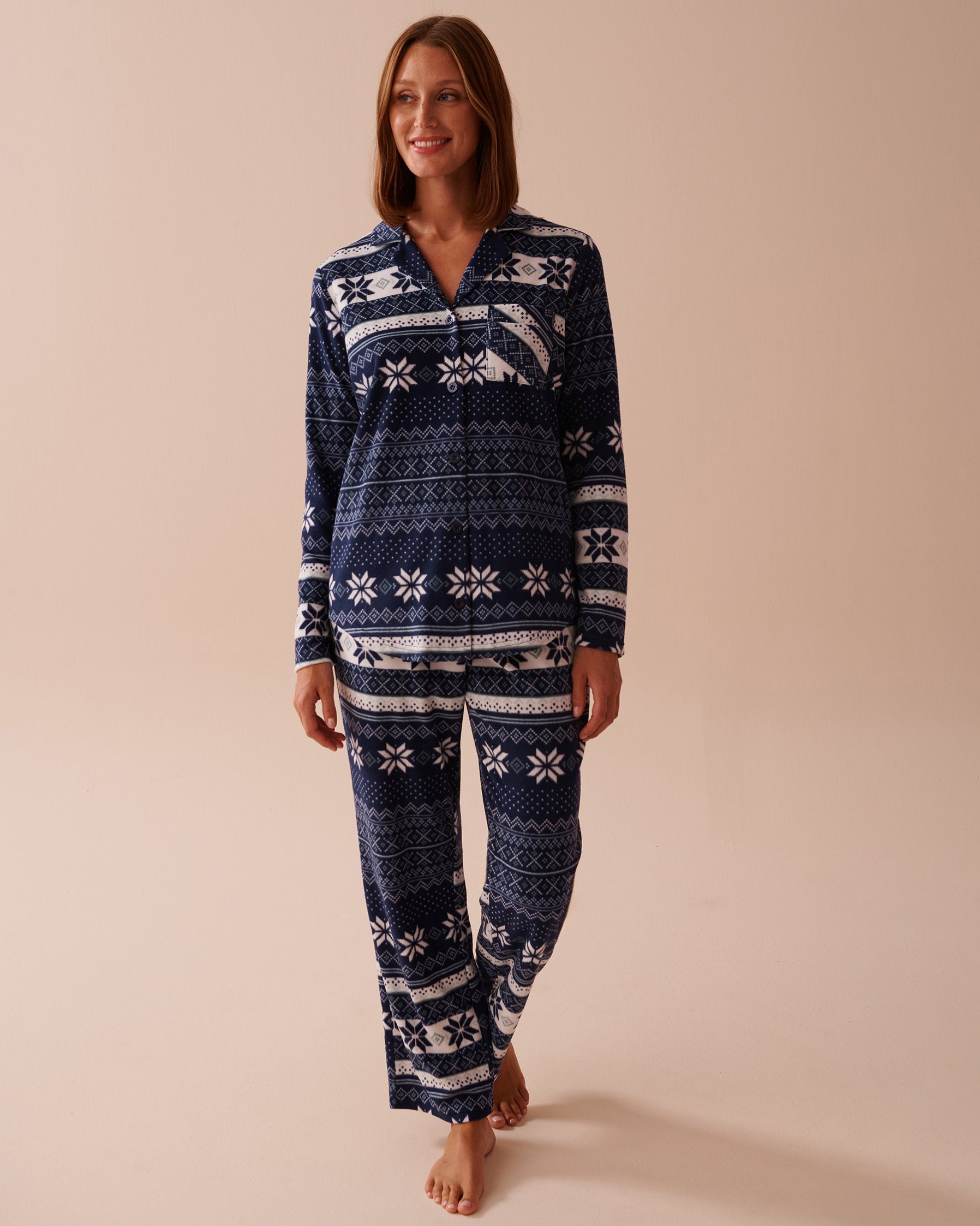 Deer Print Micropolar PJ Set_40400074_P40371_03