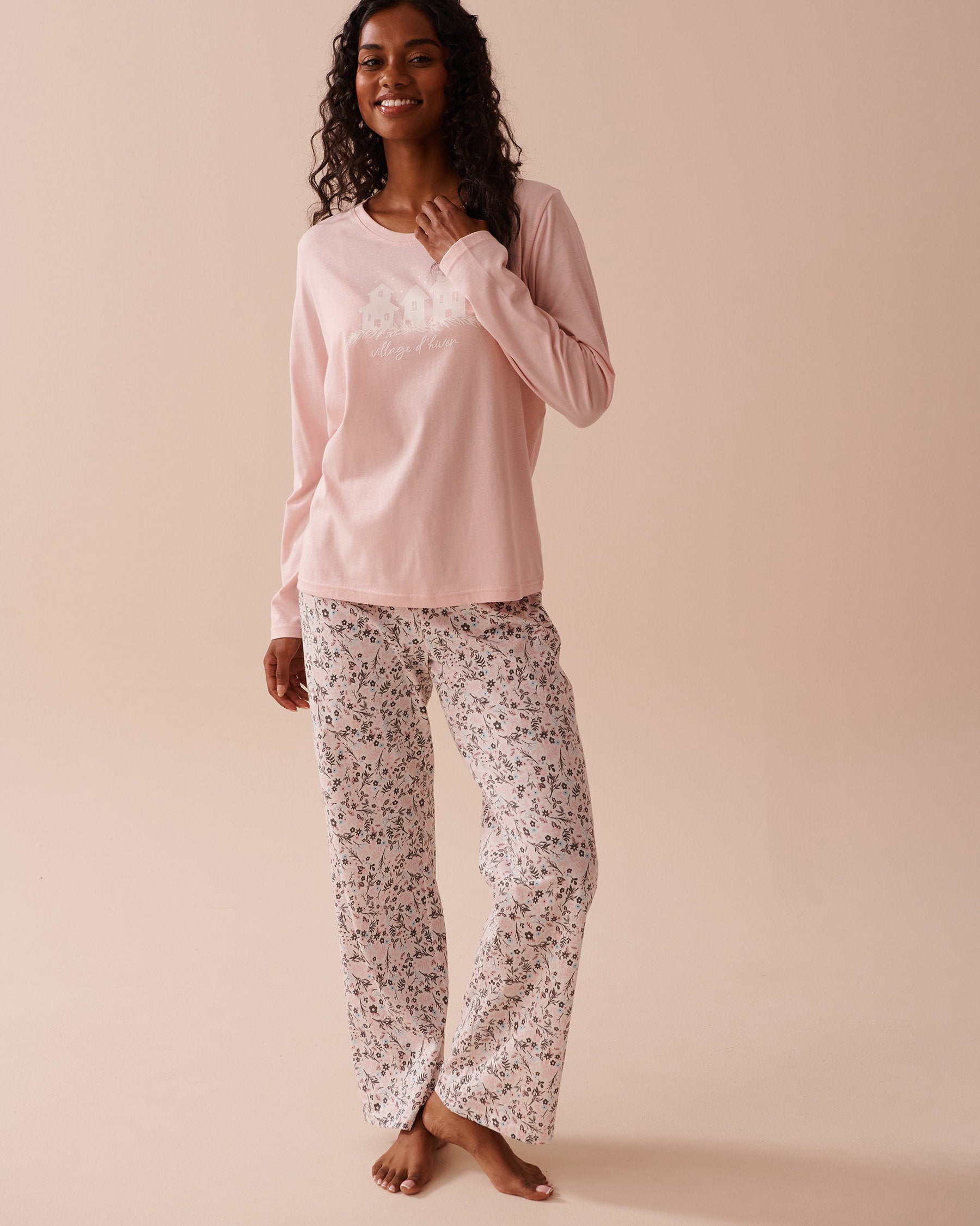 Blue Plaid Cotton PJ Set_40400075_P10441_02