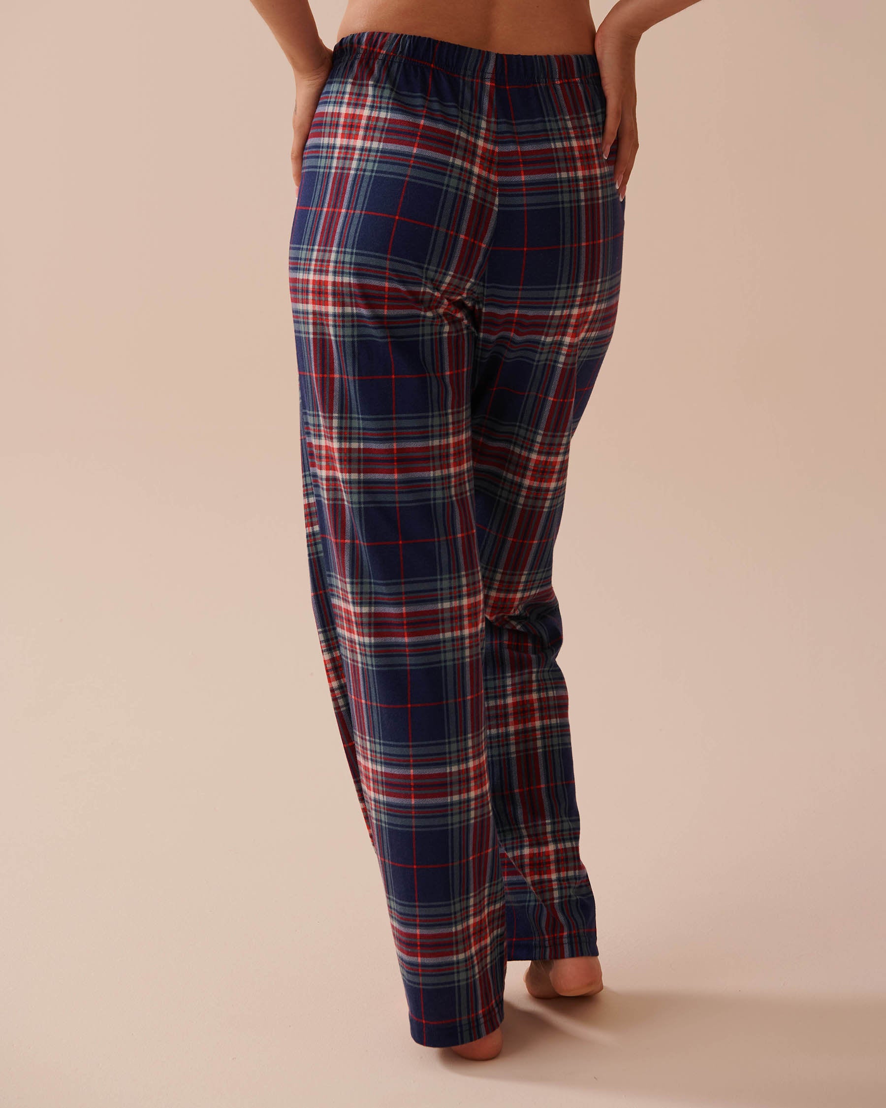 Blue Plaid Cotton PJ Set_40400075_P40376_05