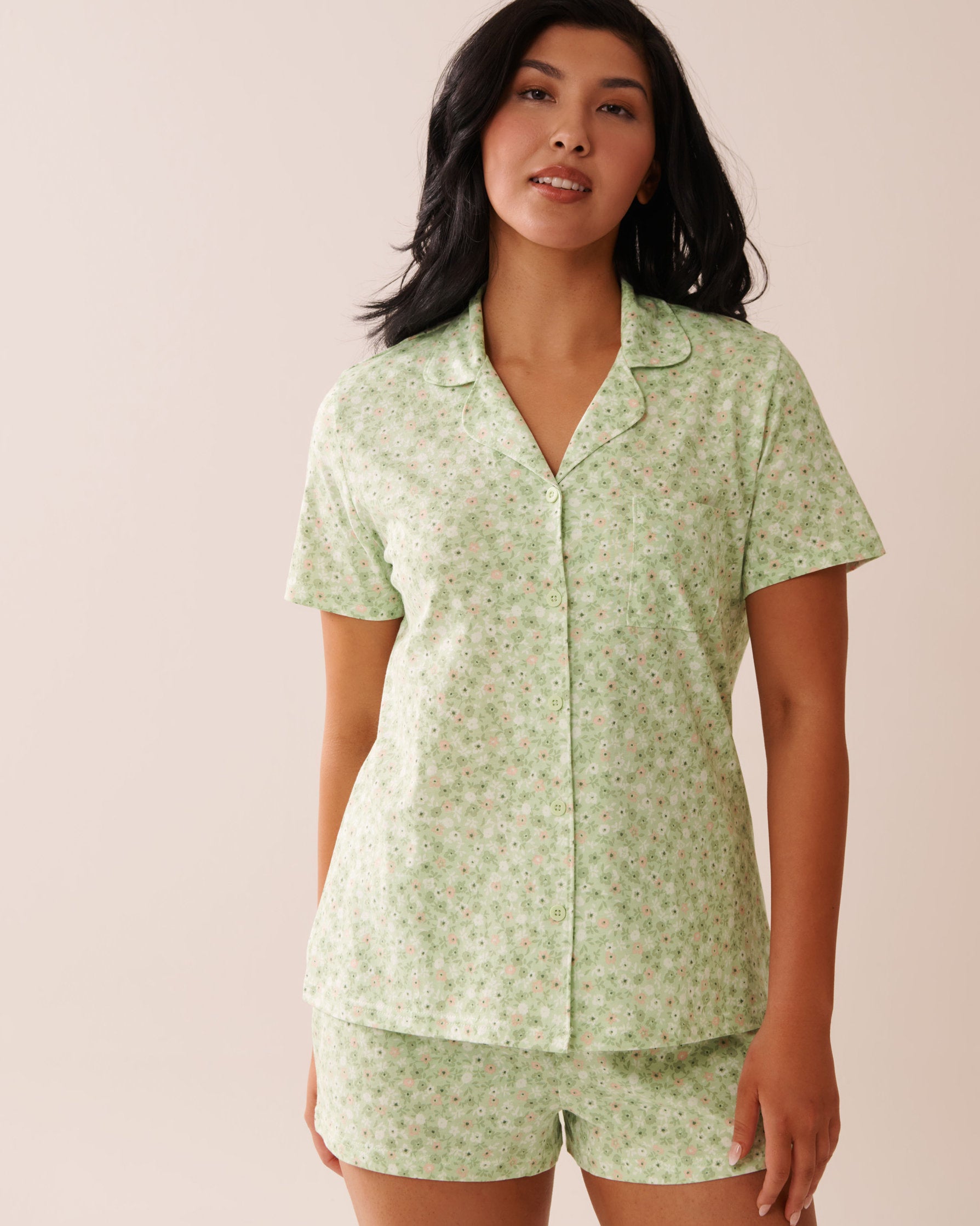 La Vie en Rose_Floral Print Shirt PJ Set_40400081_P30119_01