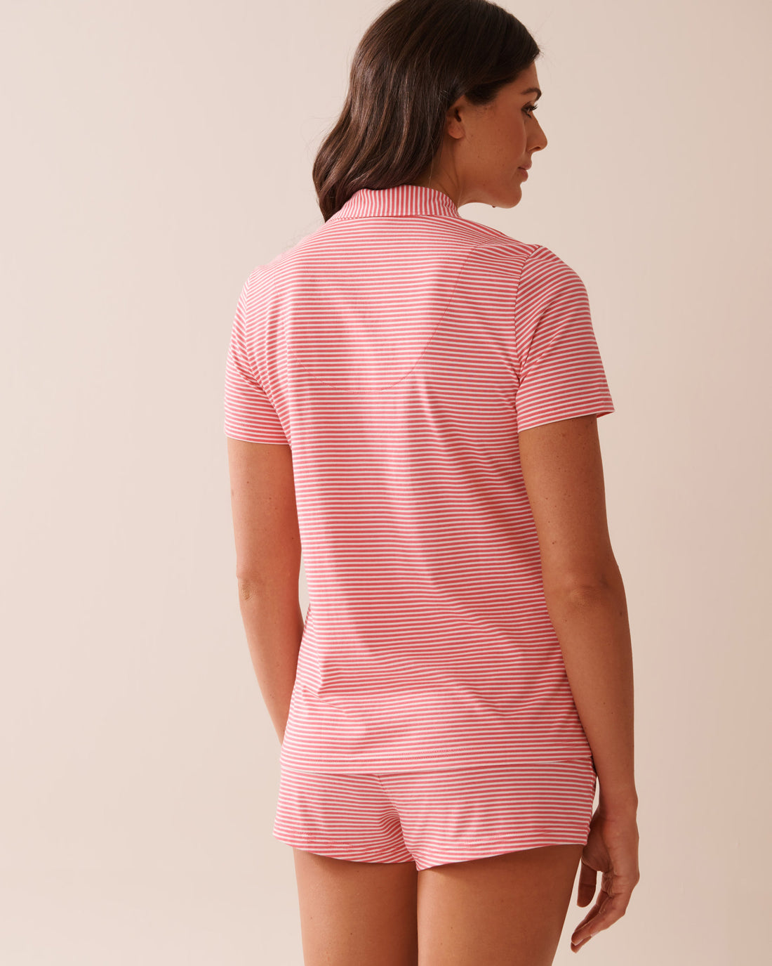 La Vie en Rose_Stripe Print Shirt PJ Set_40400081_P60366_02