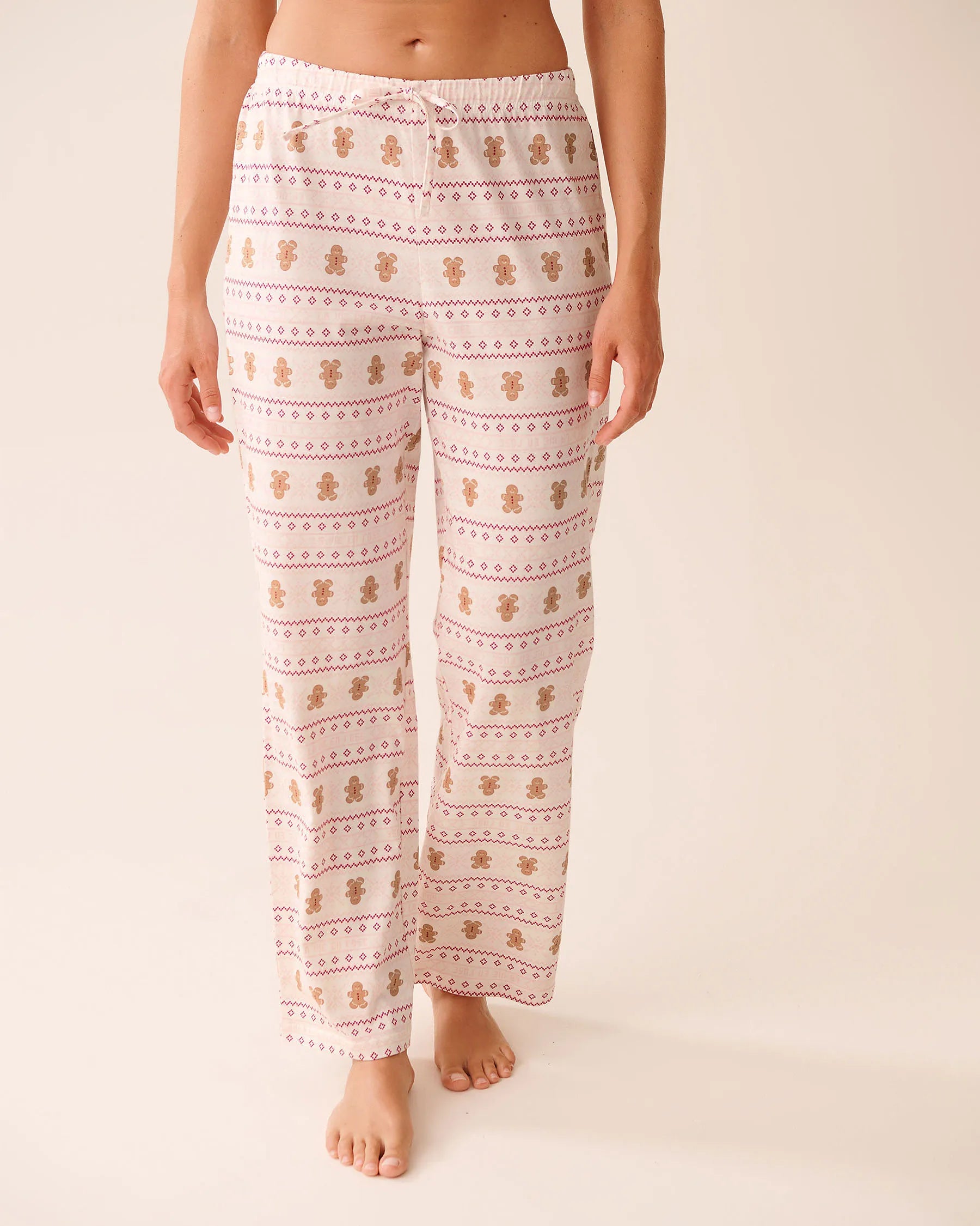 La Vie en Rose_Snow White Gingerbread_Gingerbread Print Cotton Pj Set_40400087_P10531_04