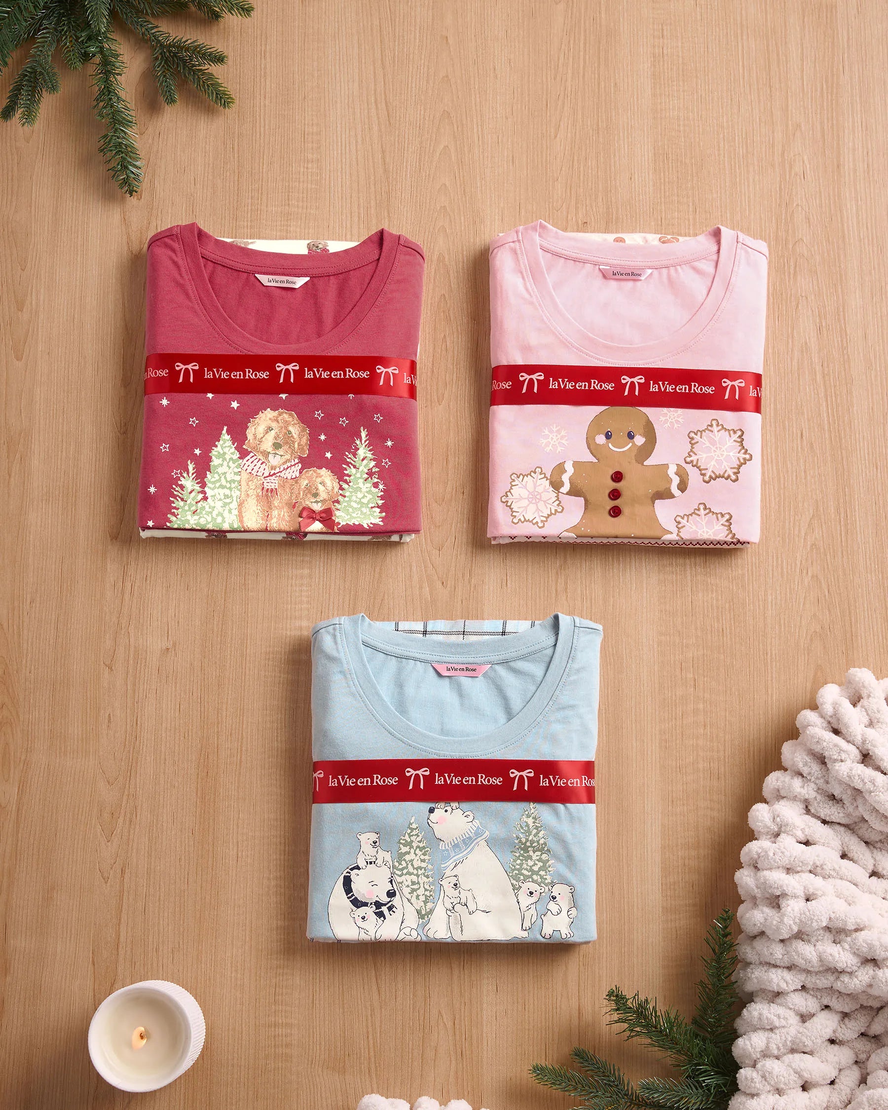 La Vie en Rose_Snow White Gingerbread_Gingerbread Print Cotton Pj Set_40400087_P10531_07