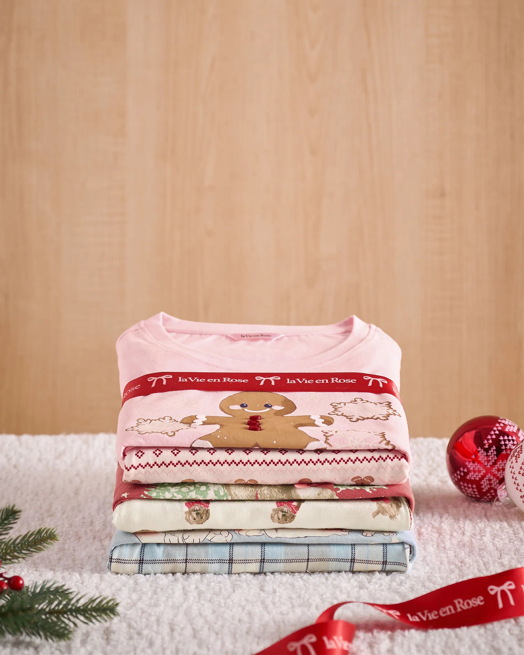 La Vie en Rose_Snow White Gingerbread_Gingerbread Print Cotton Pj Set_40400087_P10531_08