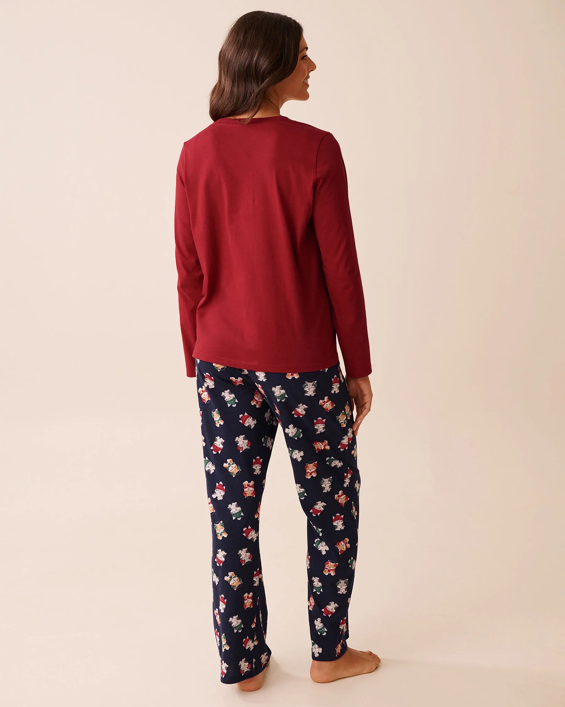 La Vie en Rose_Evening Blue Cat_Kitten Print Cotton Pj Set_40400087_P40492_02