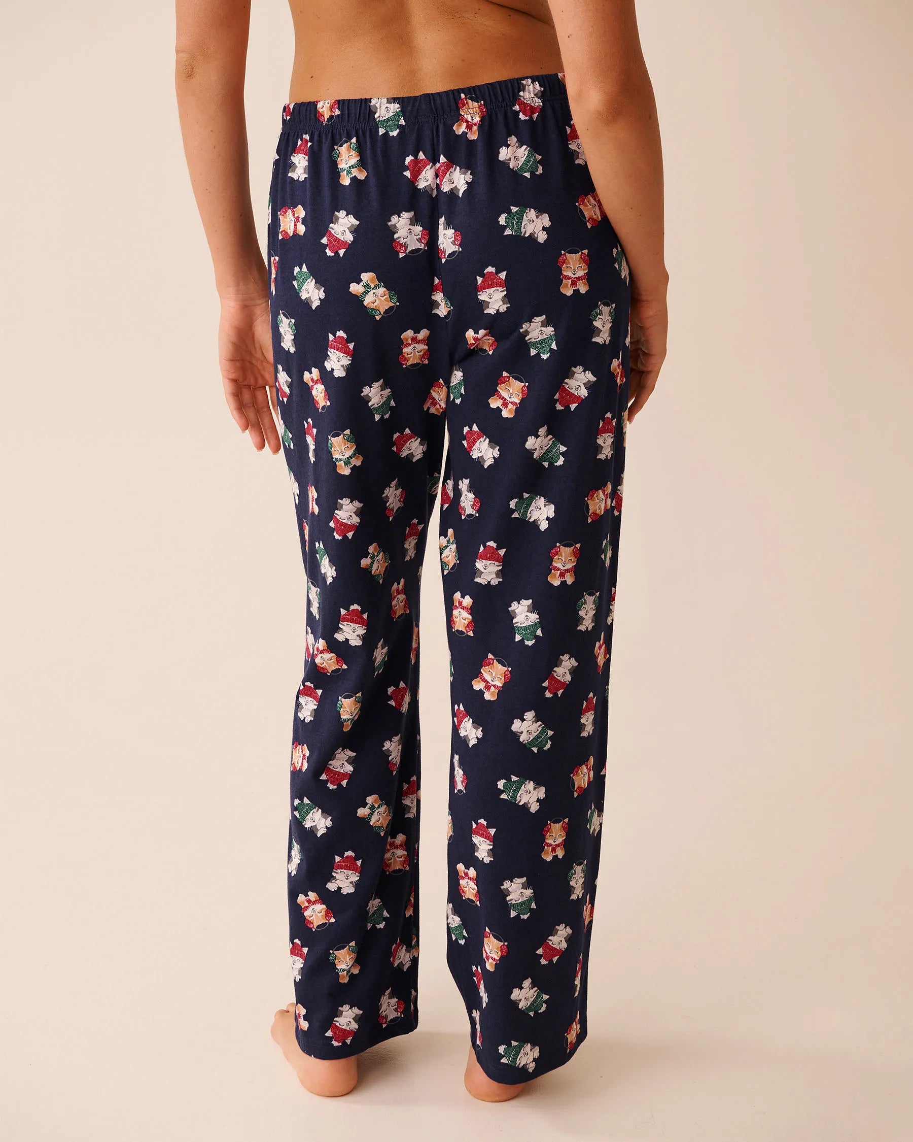 La Vie en Rose_Evening Blue Cat_Kitten Print Cotton Pj Set_40400087_P40492_05