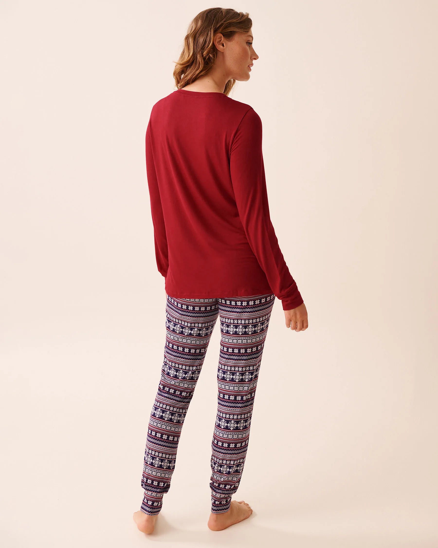La Vie en Rose_Evening Blue Savvy Nordic_Polar Bear Print Long Sleeve Pj Set_40400088_P40494_02