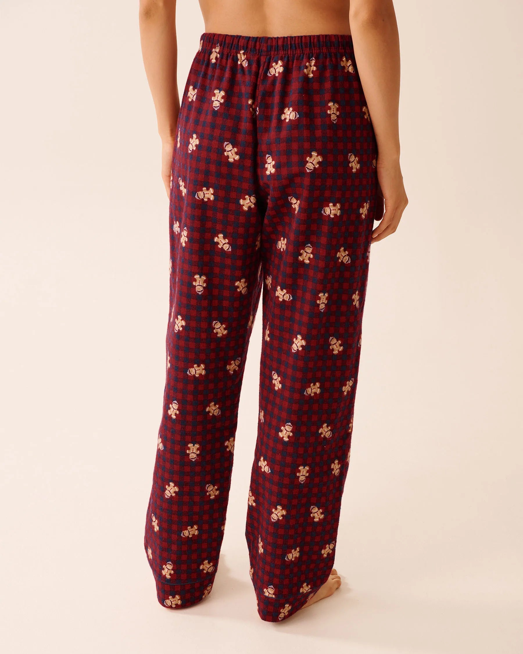 La Vie en Rose_Checkered Gingerbread_Gingerbread Print Flannel Pj Set_40400089_P60412_07
