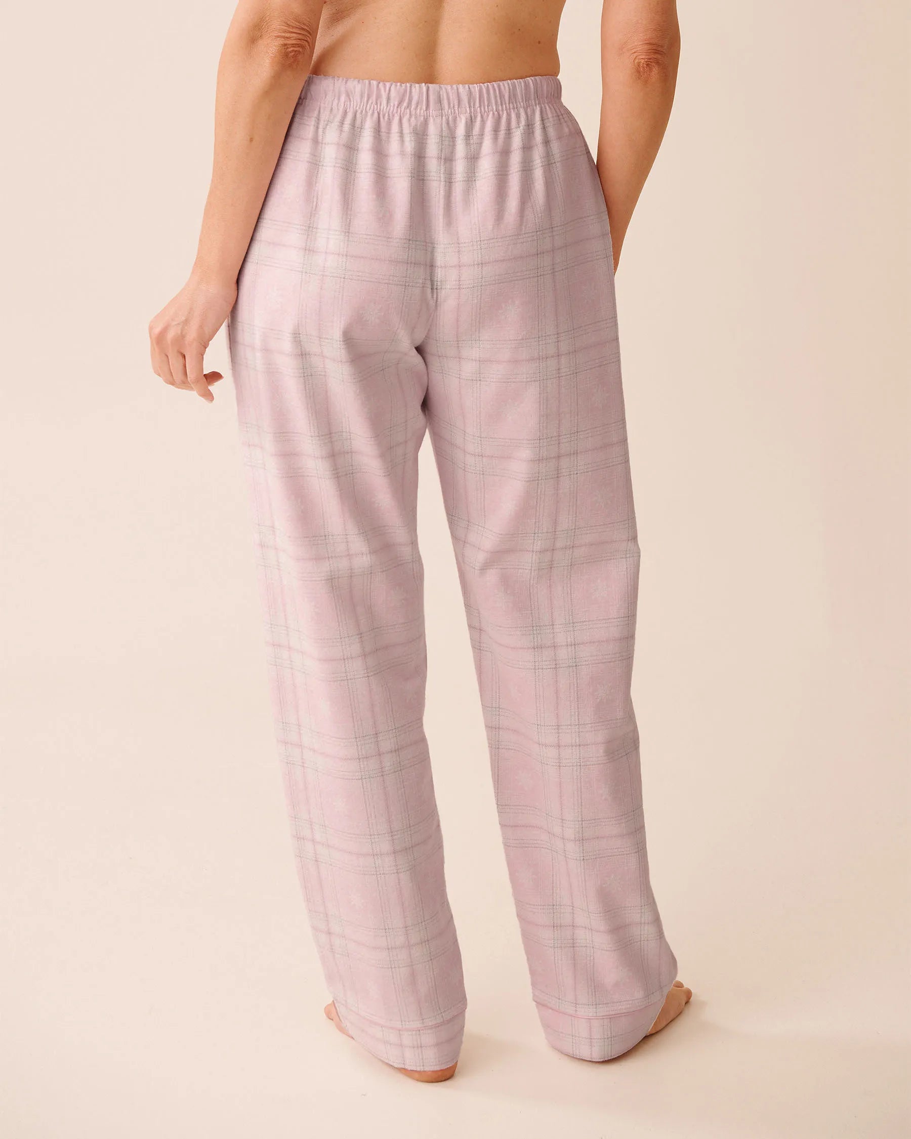 La Vie en Rose_Cherry Blossom Plaid_Pink Plaid Flannel Pj Set_40400089_P60413_05