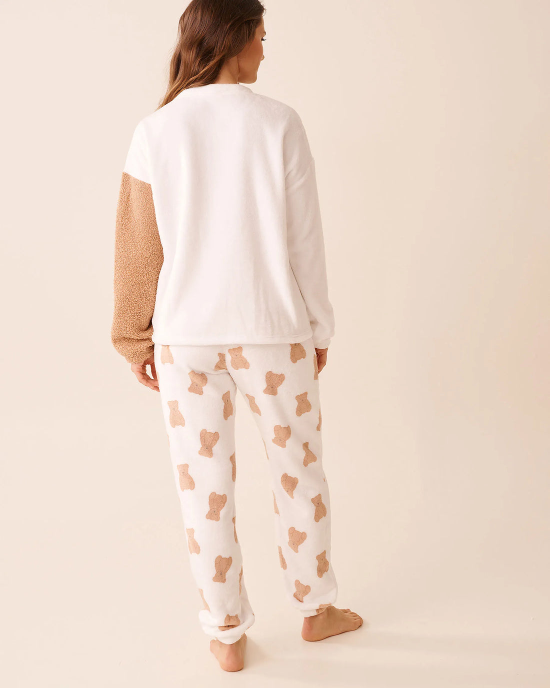 La Vie en Rose_Snow White Big Teddy_Teddy Bear Print Soft Plush Pj Set_40400091_P10559_02