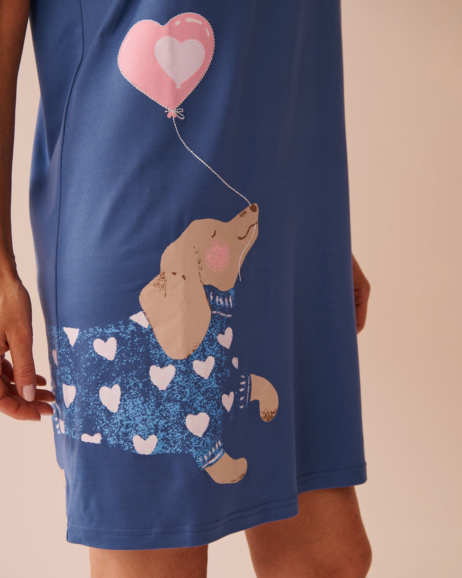 La Vie en Rose_Dog Print Super Soft Short Sleeve Sleepshirt_40500402_40170_03