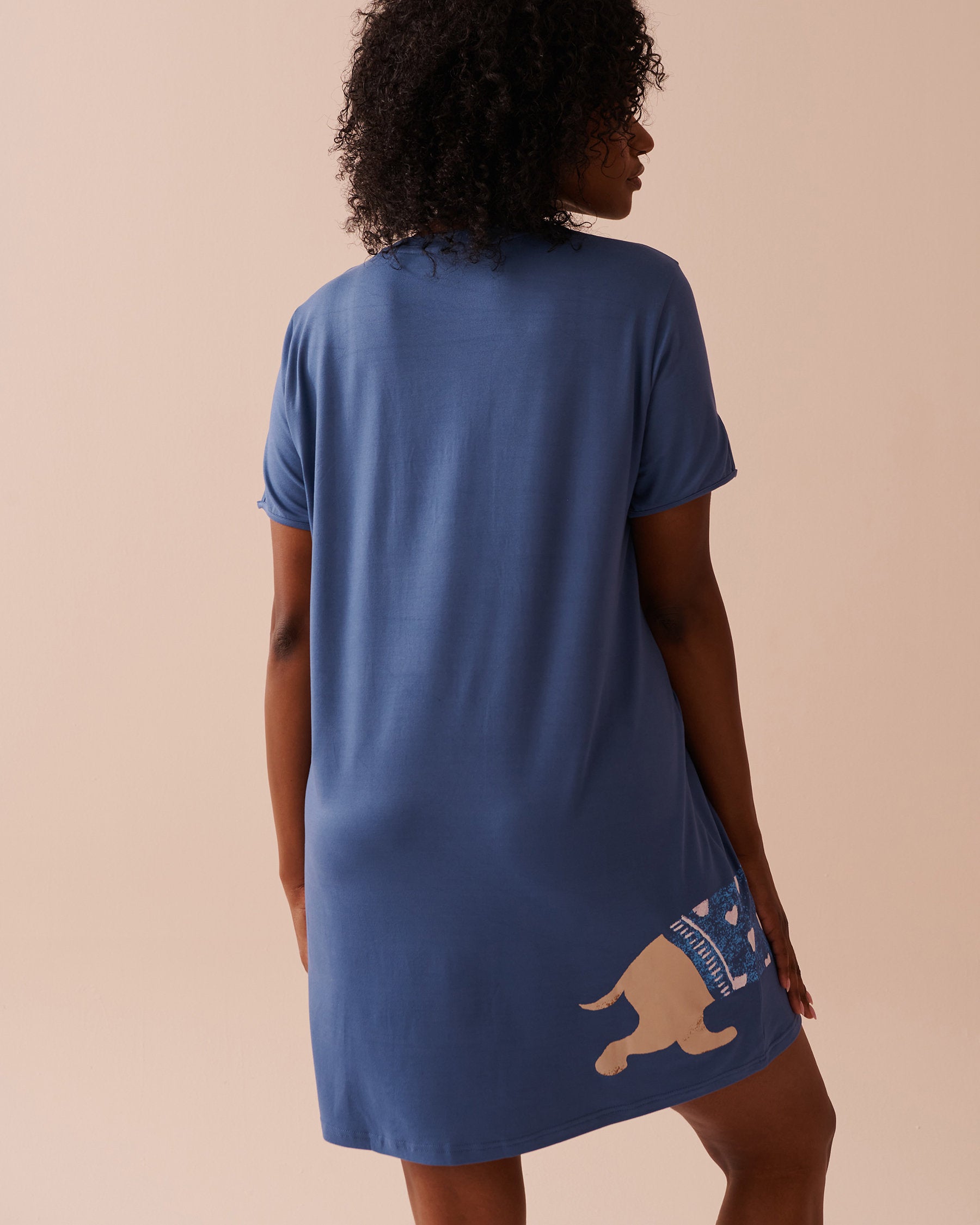 La Vie en Rose_Dog Print Super Soft Short Sleeve Sleepshirt_40500402_40170_07