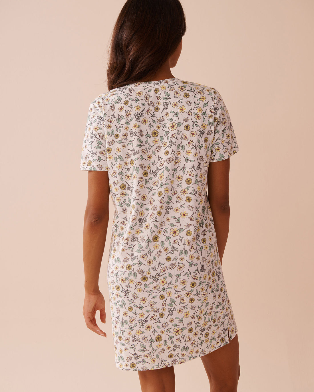 La Vie en Rose_Sunflower Print Cotton Short Sleeve Sleepshirt_40500412_P10468_02