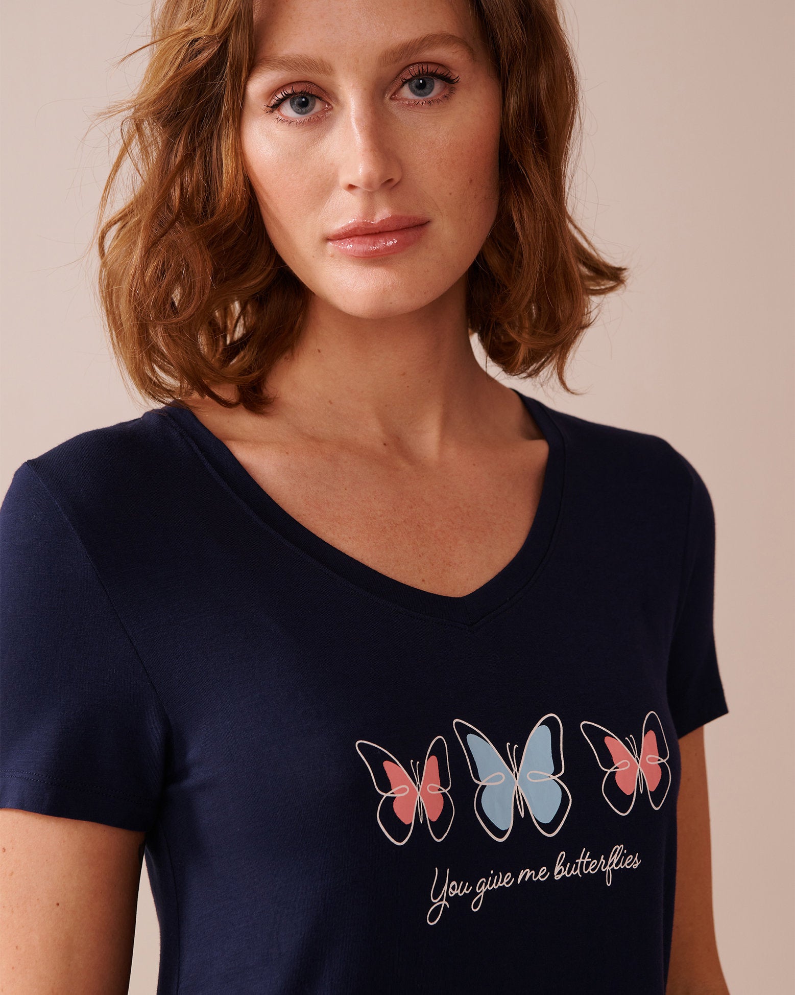 La Vie en Rose_Soft Jersey Short Sleeve Sleepshir_40500426_40099_03