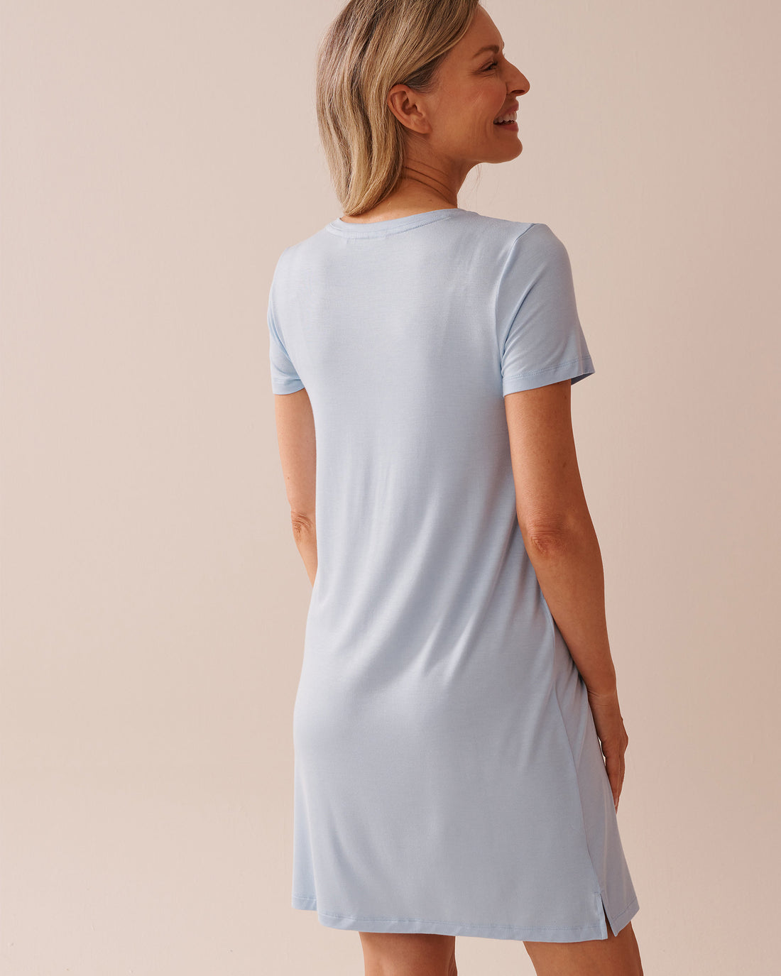 La Vie en Rose_Soft Jersey Short Sleeve Sleepshir_40500426_40104_02