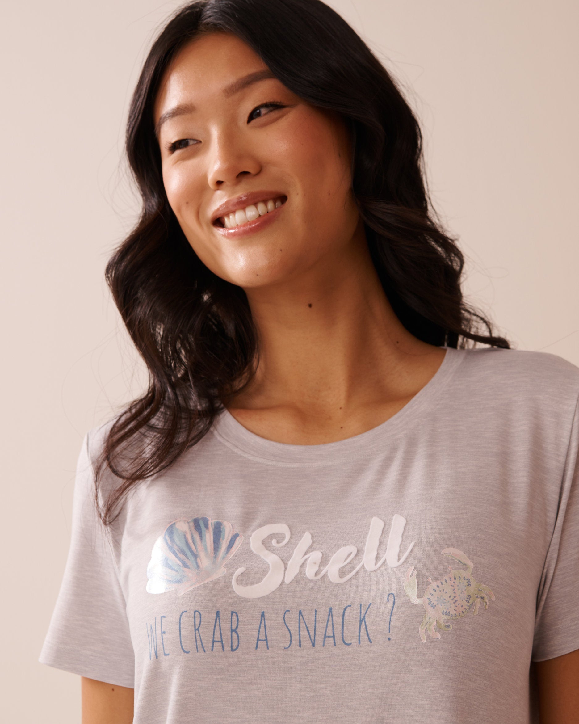 La Vie en Rose_Seashell Print Super Soft Sleepshirt_40500428_P00020_03