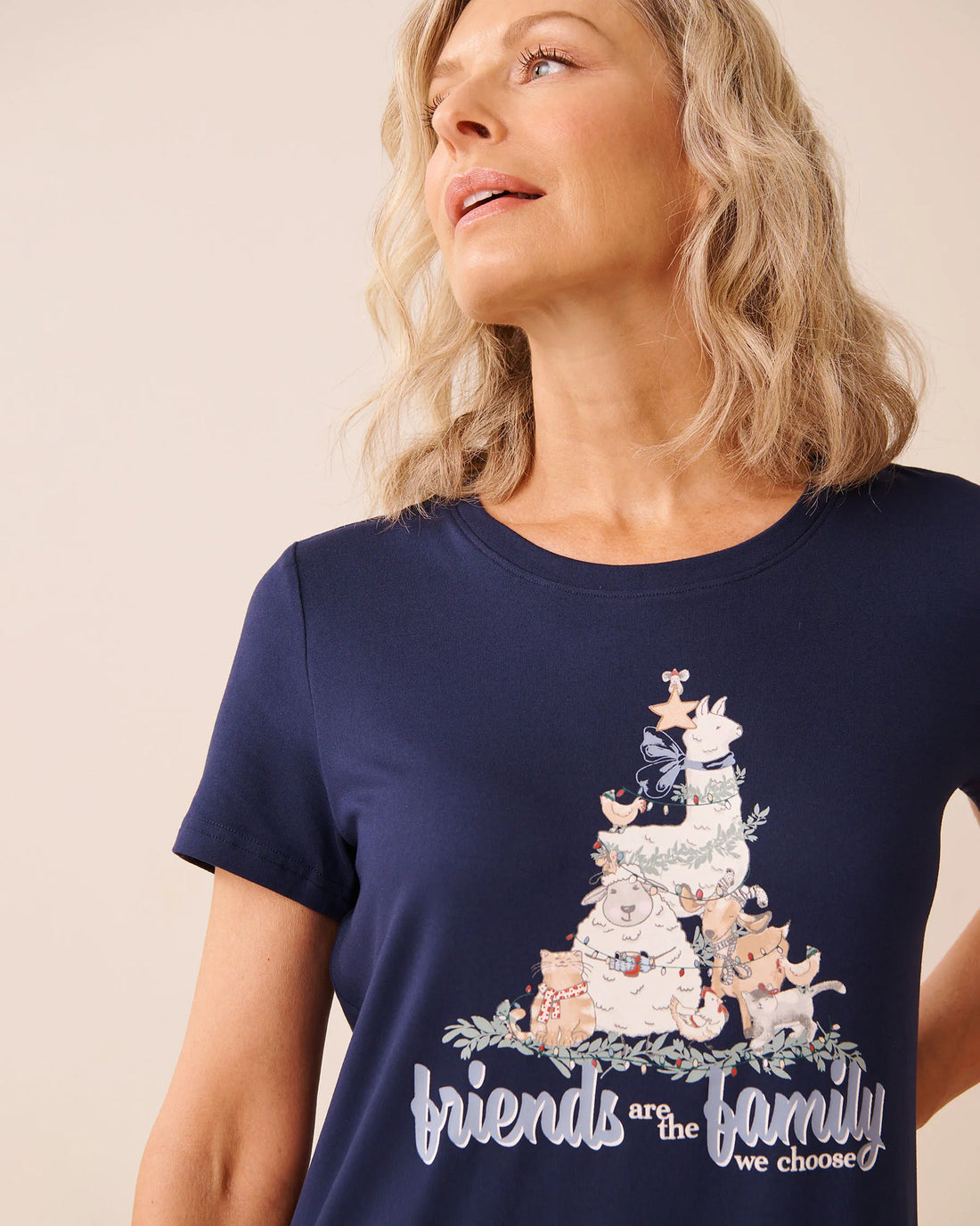 La Vie en Rose_Evening Blue_Farm Friends Print Super Soft Sleepshirt_40500463_40009_02