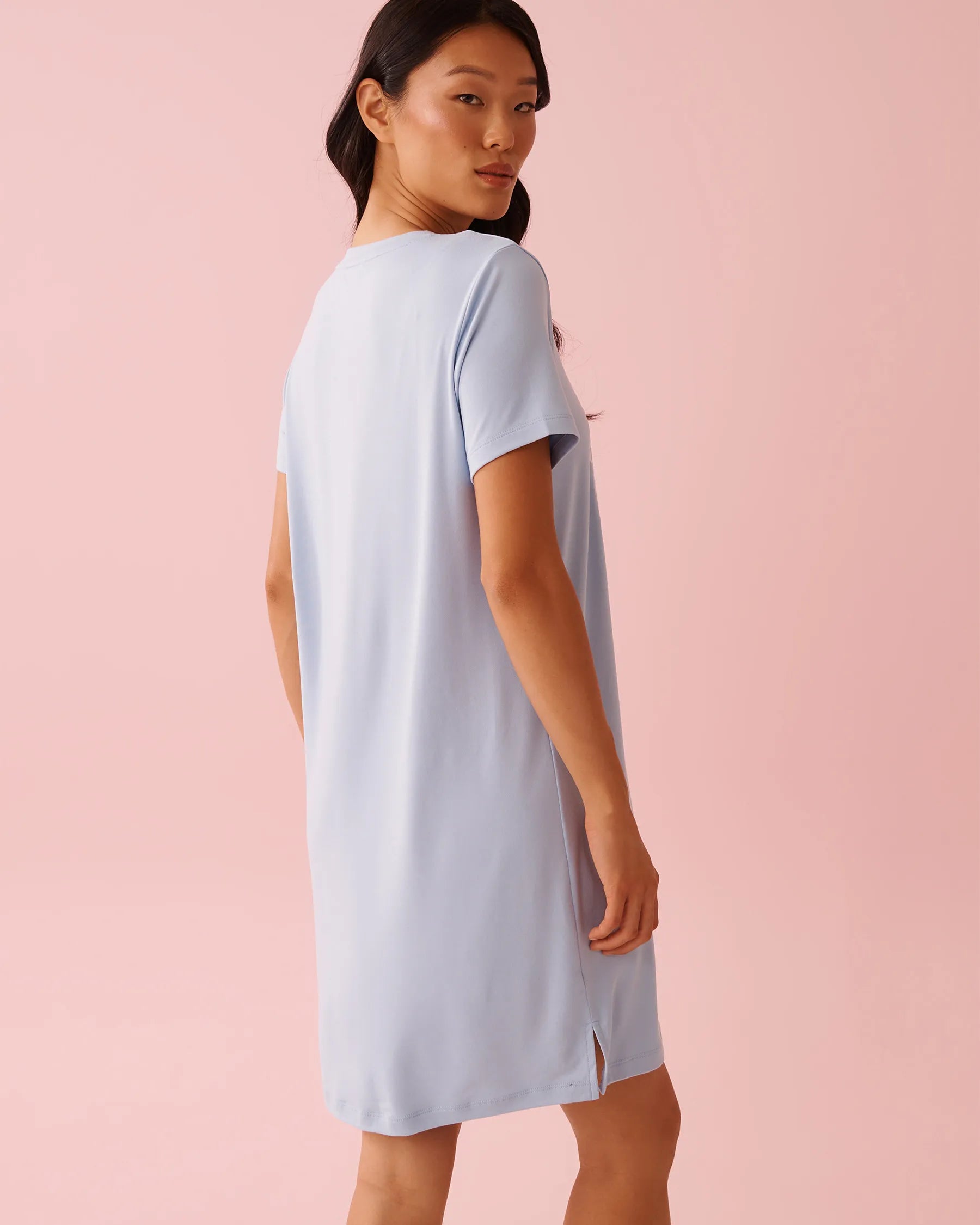 La Vie en Rose Windsurfer Women Heart Macaron Print Super Soft Sleepshirt SKU: 40500472_40264 Image 02
