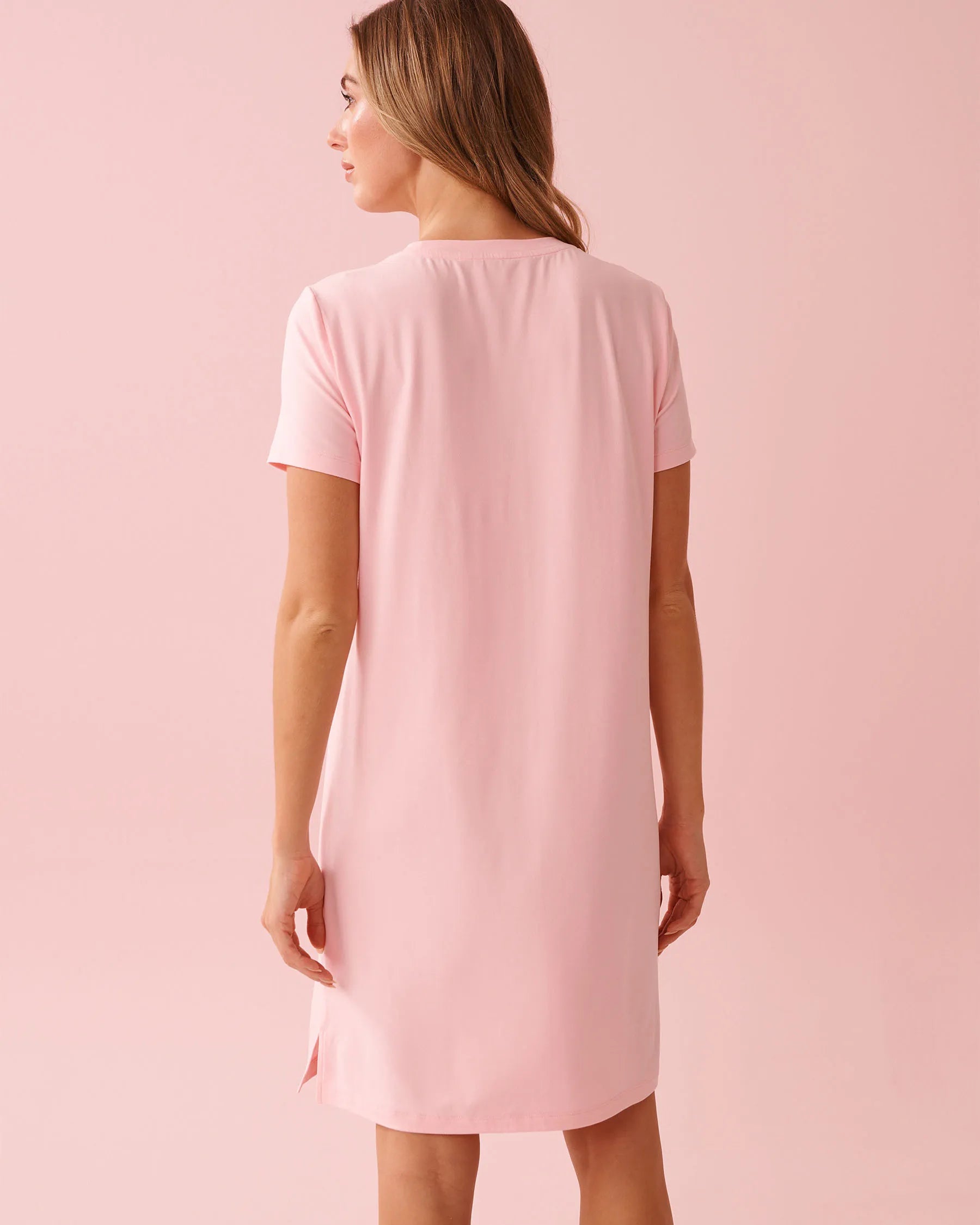 La Vie en Rose_Pink_Spa Time Teddy Print Super Soft Sleepshirt_40500475_60229_02