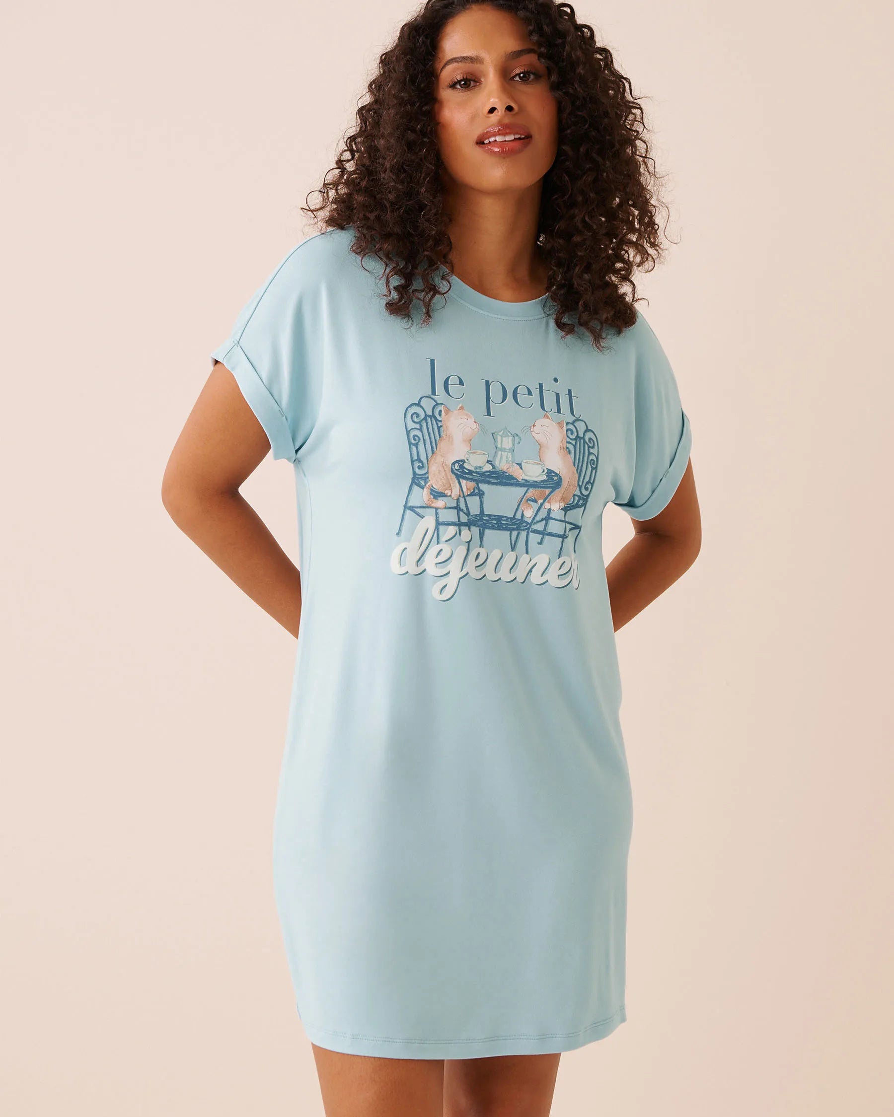 La Vie en Rose Stratosphere Women Brunch Print Super Soft Sleepshirt SKU: 40500484_40274 Image 01