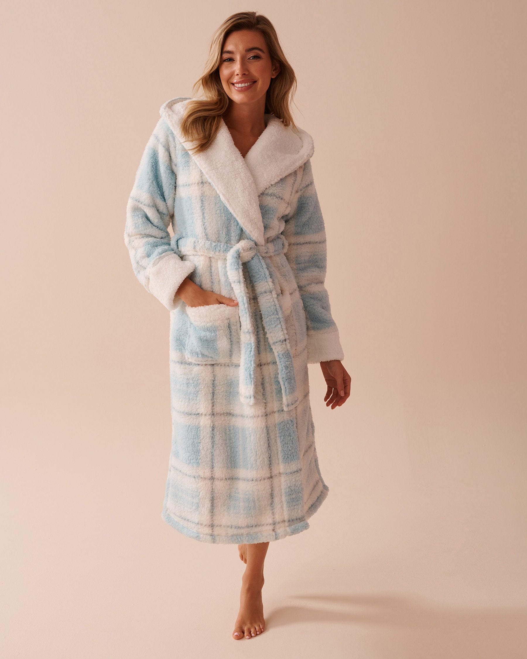 Fair Isle Print Sherpa Robe_40600195_P40396_01