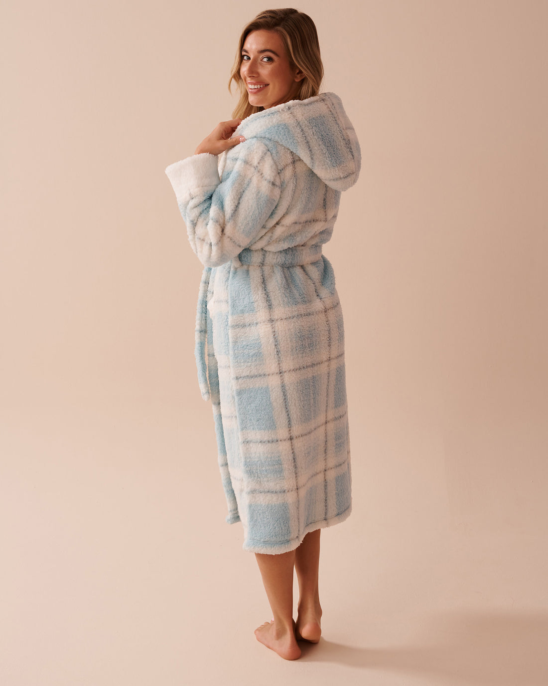 Fair Isle Print Sherpa Robe_40600195_P40396_02