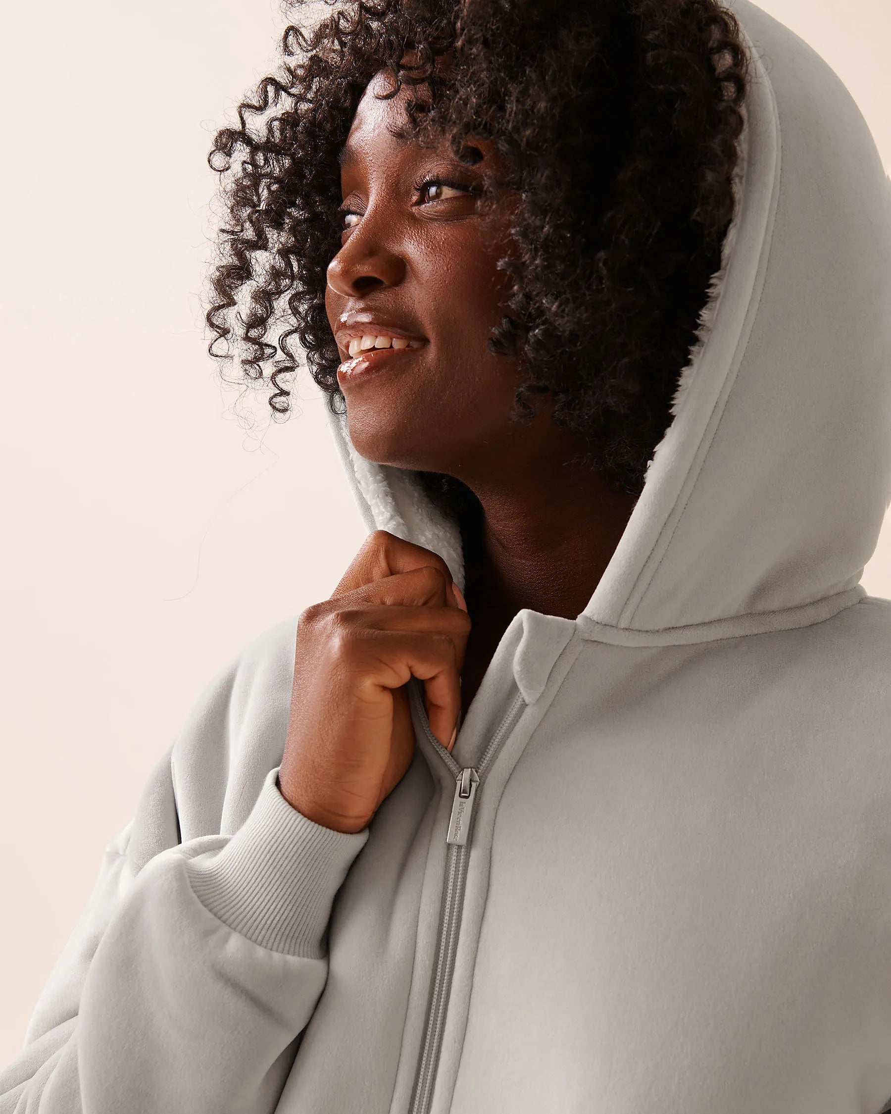 La Vie en Rose_Quiet Gray_Hooded Robe with Zipper_40600216_00055_04