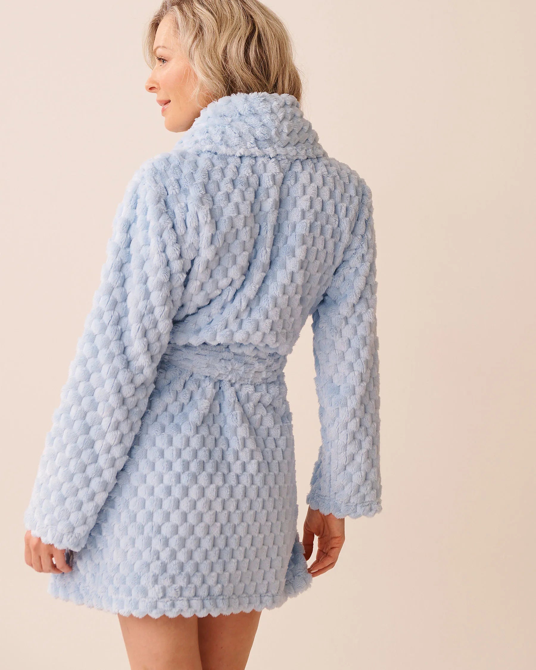 La Vie en Rose_Cashmere Blue_Soft Plush Quilted Effect Robe_40600219_40248_03