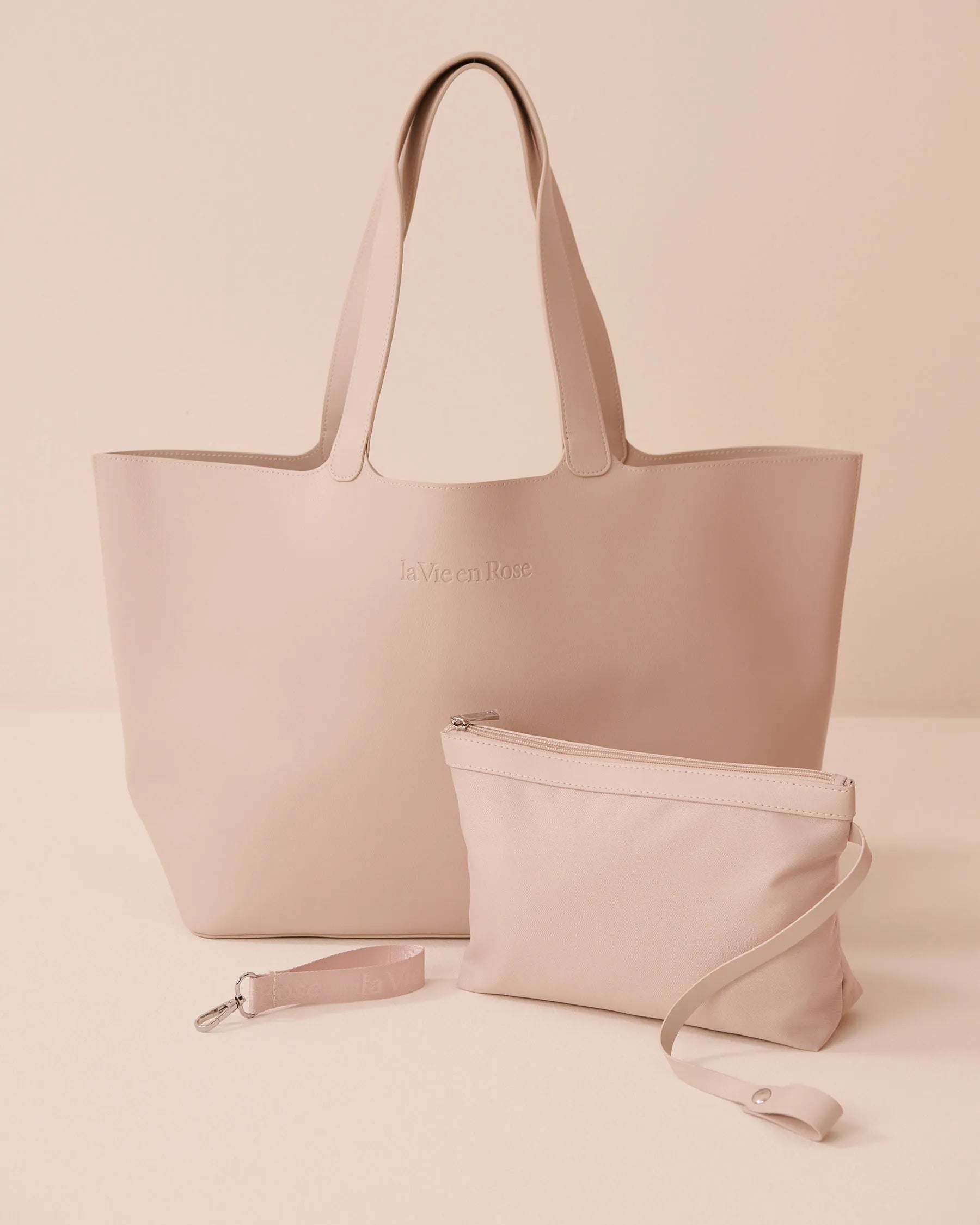 La Vie en Rose Pumice Stone Women Faux Leather Tote Bag SKU: 40700467_00041 Image 01