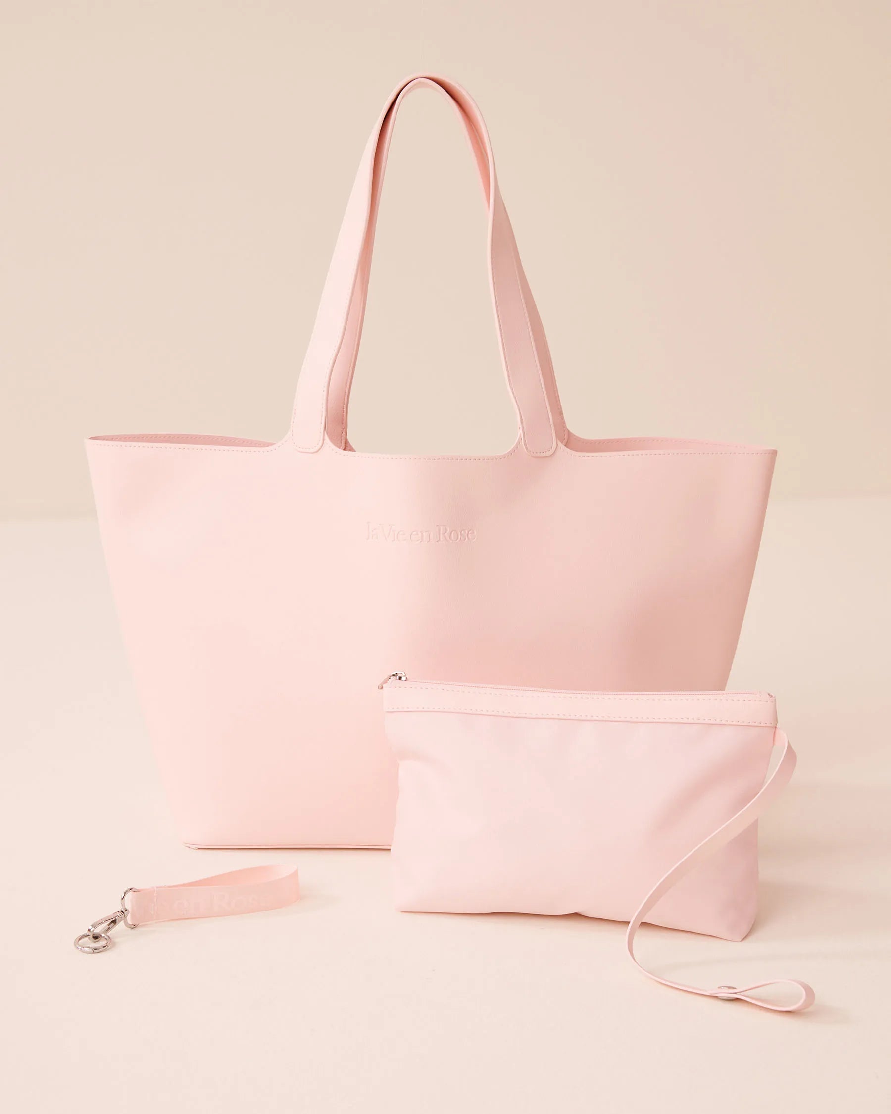 La Vie en Rose Blushing Bride Women Faux Leather Tote Bag SKU: 40700478_60000 Image 01
