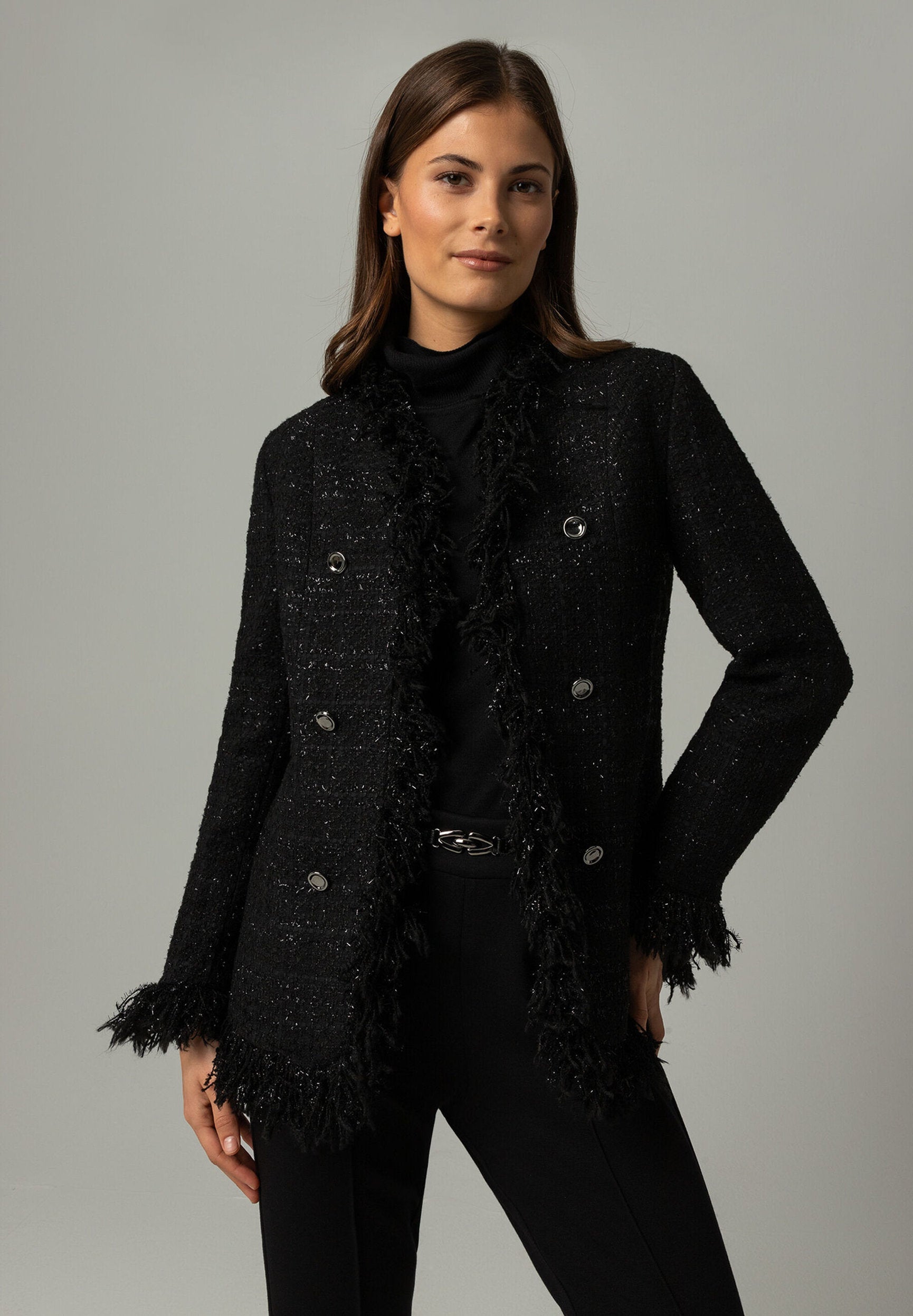 More & More_Black BouclŽ Blazer_41656080_0790_01
