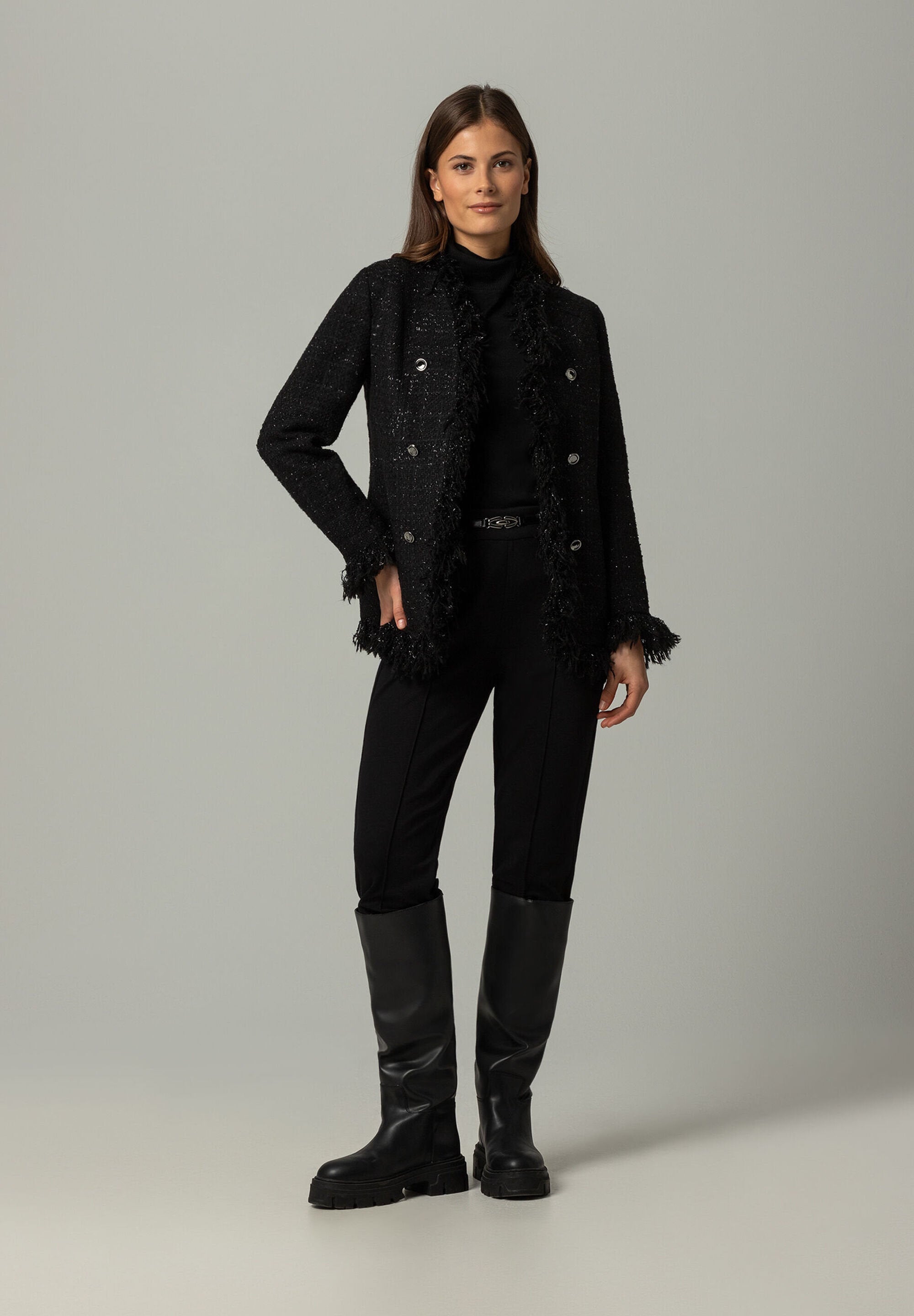 More & More_Black BouclŽ Blazer_41656080_0790_02