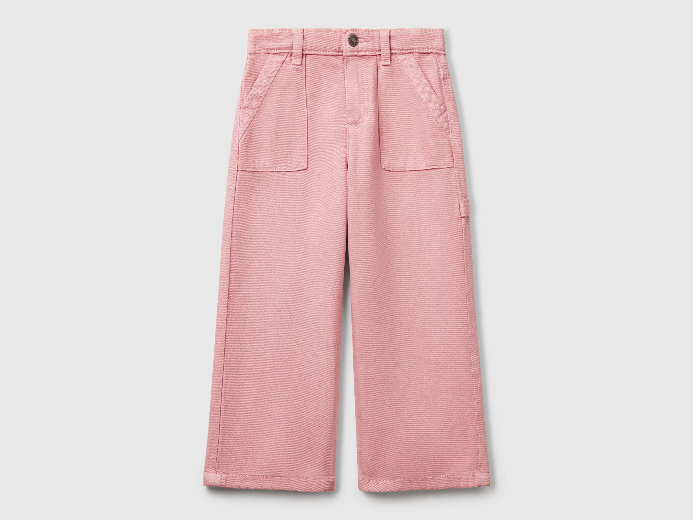 Benetton_Flowy Trousers with Tapered Leg_41AQGE02H_69J_01