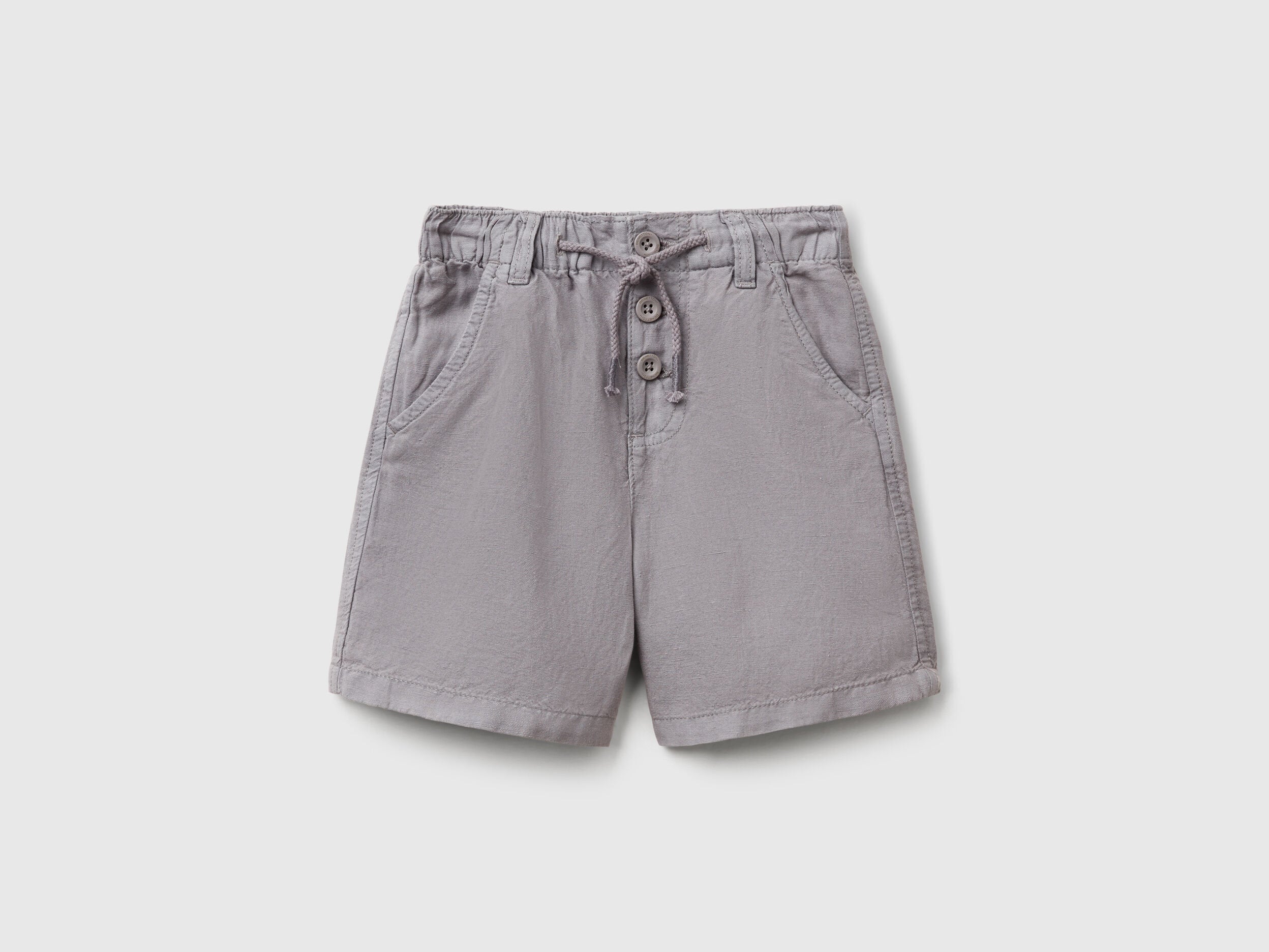Benetton_Bermuda Shorts with Drawstring in Linen Blend_41DAG902X_71M_01