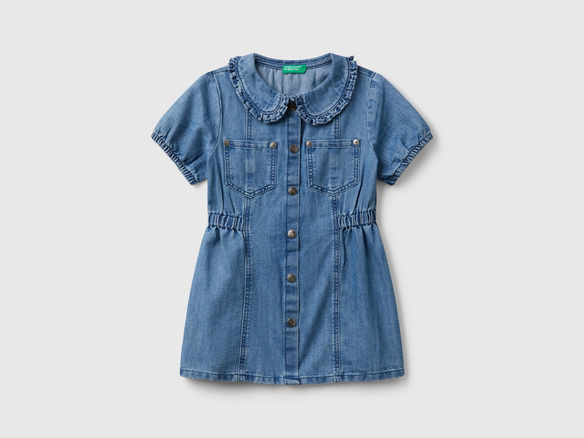 Benetton_Dress with Chambray Collar_41DWGV029_901_01