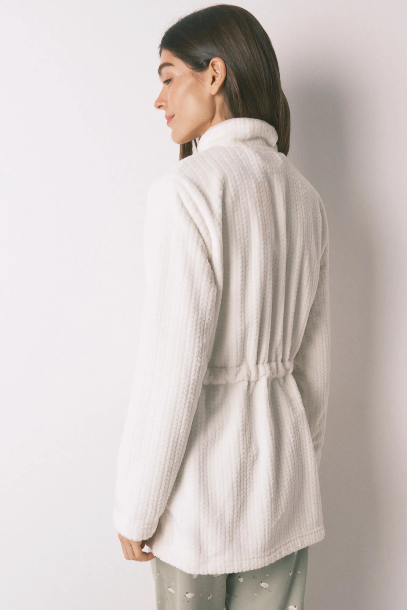 Women Secret_Ivory_White Midi Fleece Robe_4352439_96_05